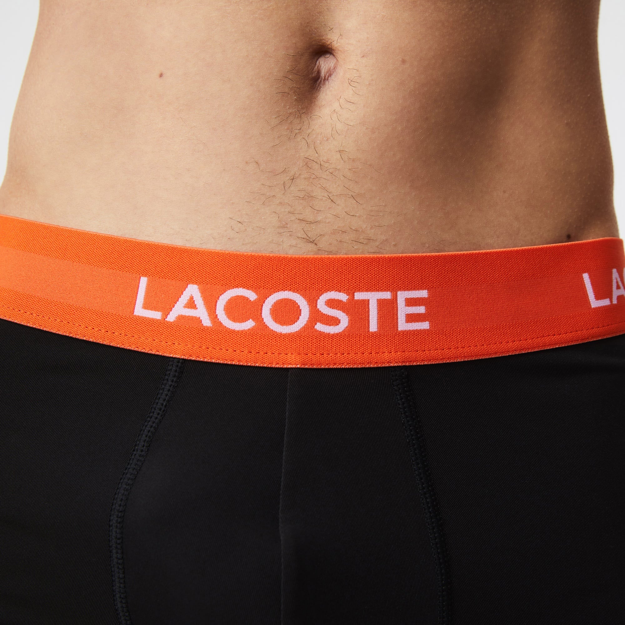 Lacoste Erkek 3'lü Siyah Boxer
