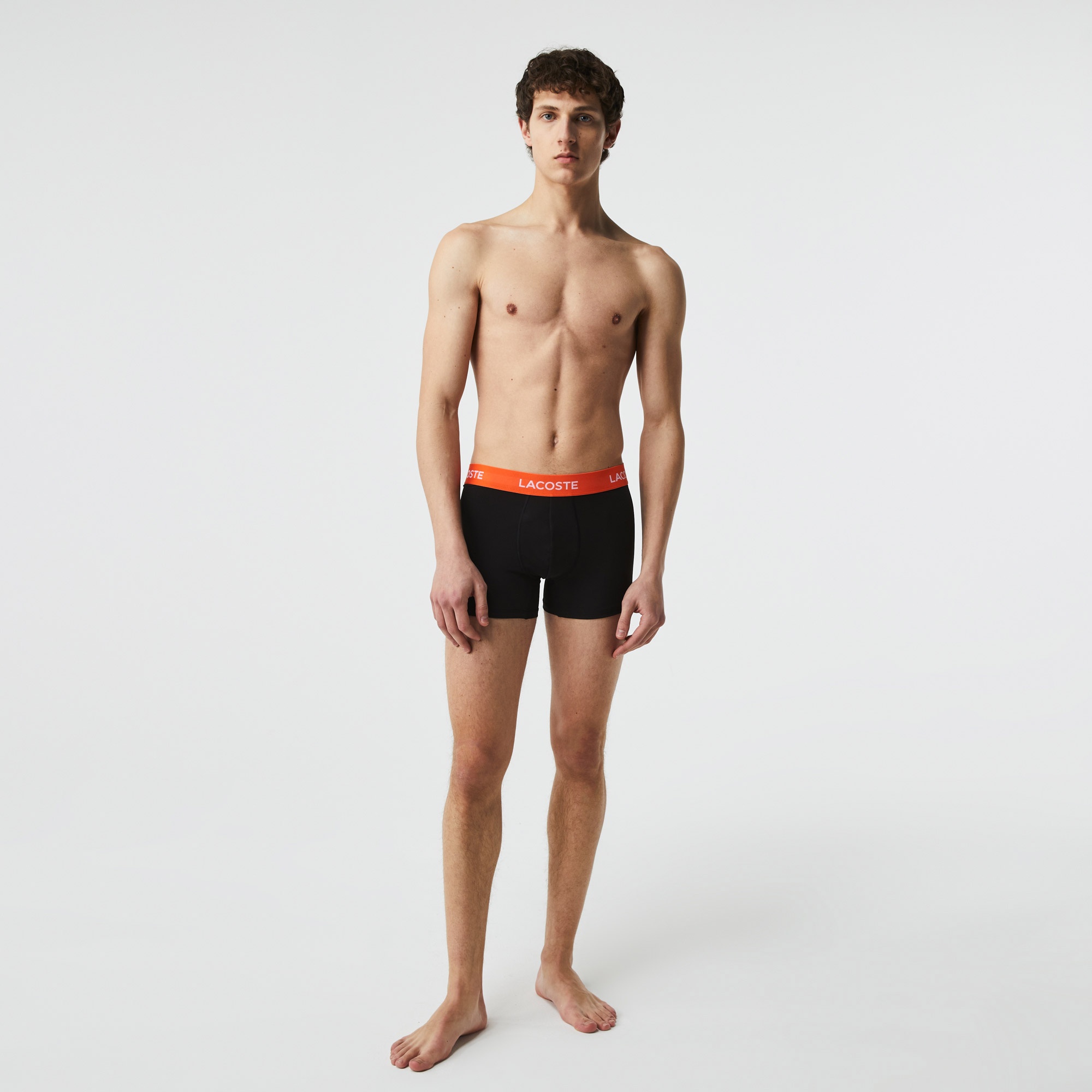 Lacoste Erkek 3'lü Siyah Boxer