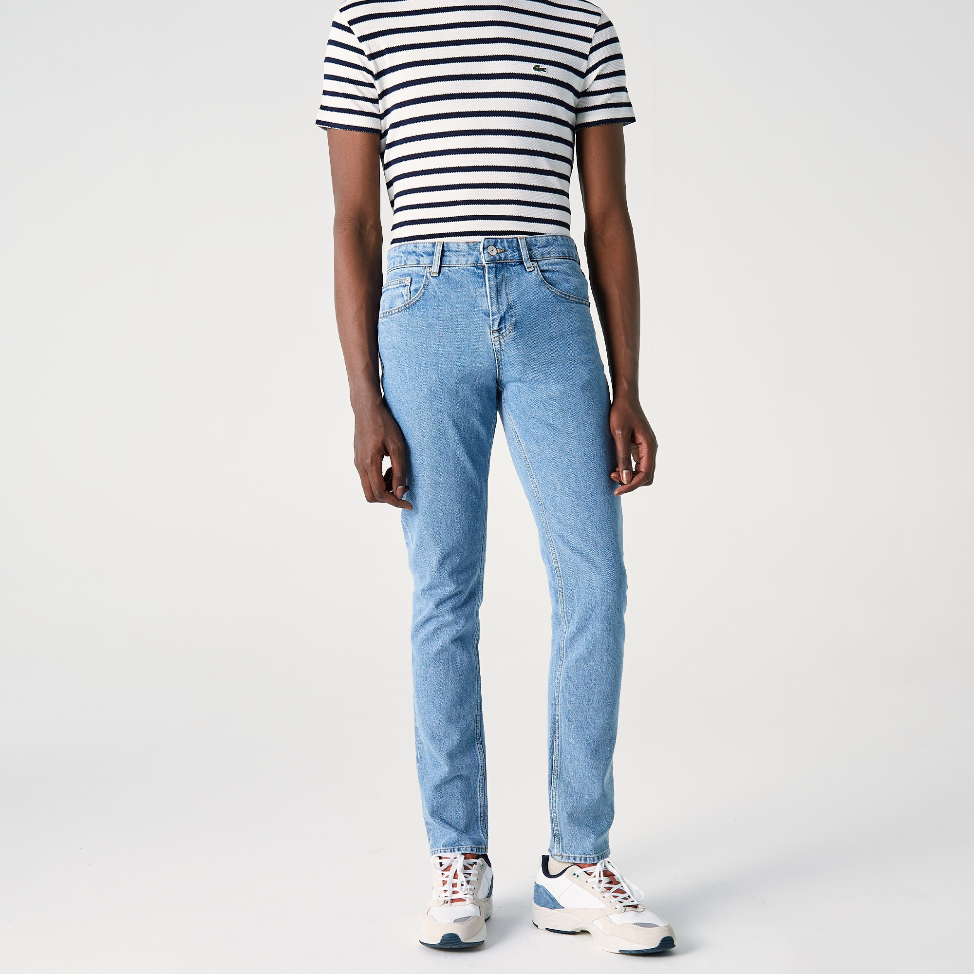 Lacoste Erkek Slim Fit Denim Mavi Pantolon