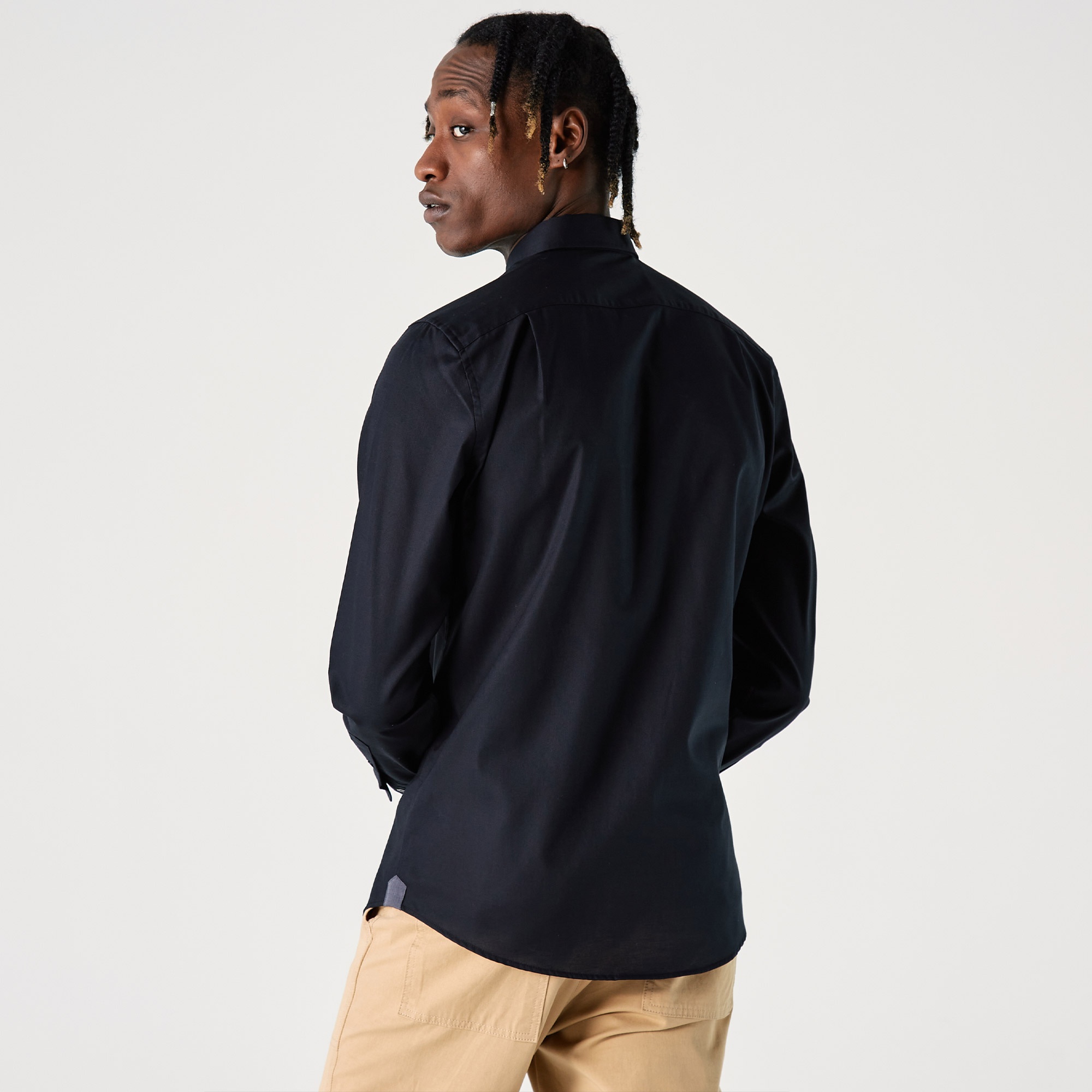 Lacoste Erkek Slim Fit Siyah Gömlek