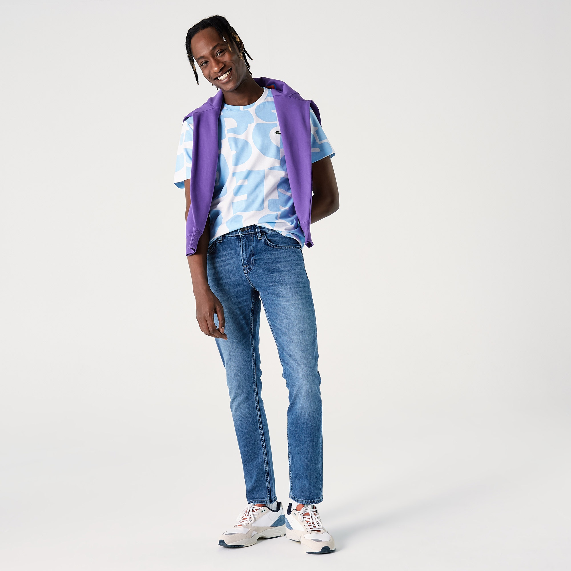 Lacoste Erkek Slim Fit Mavi Denim Pantolon