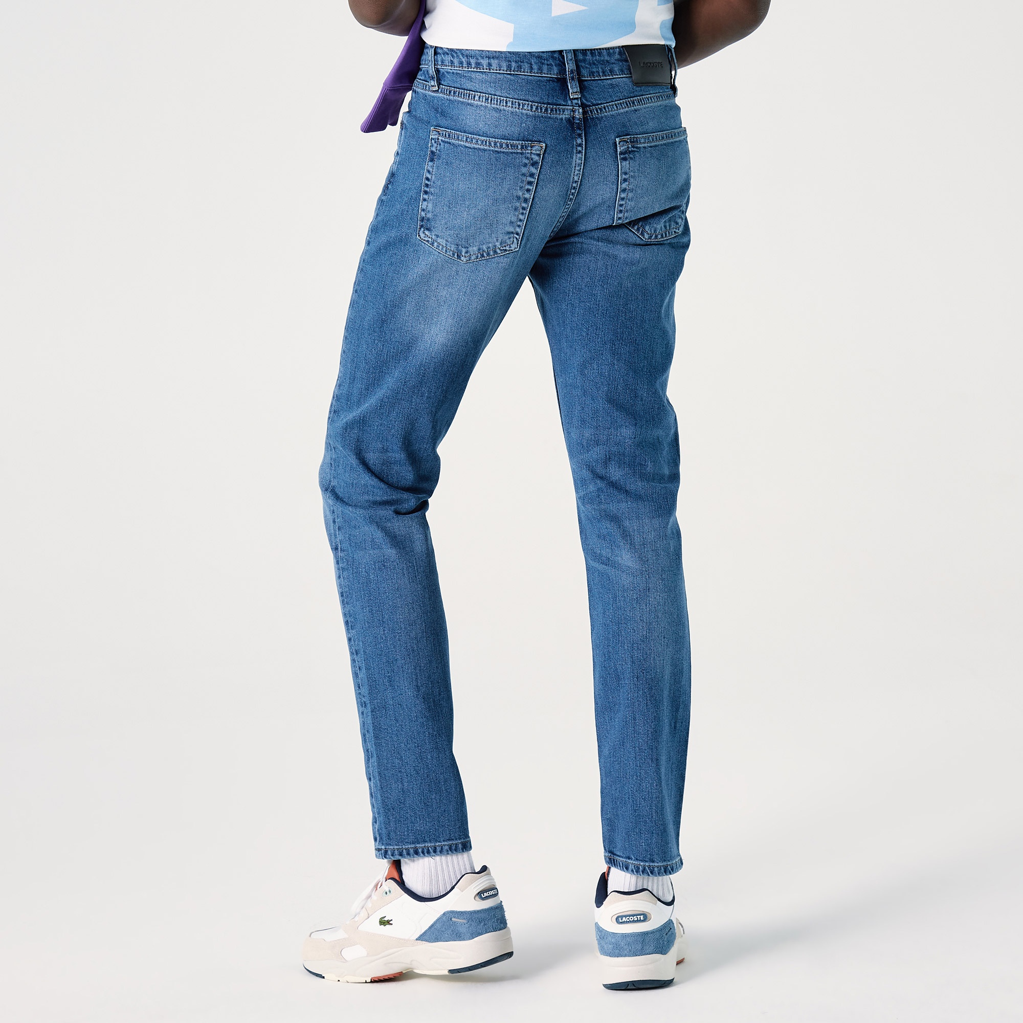 Lacoste Erkek Slim Fit Mavi Denim Pantolon