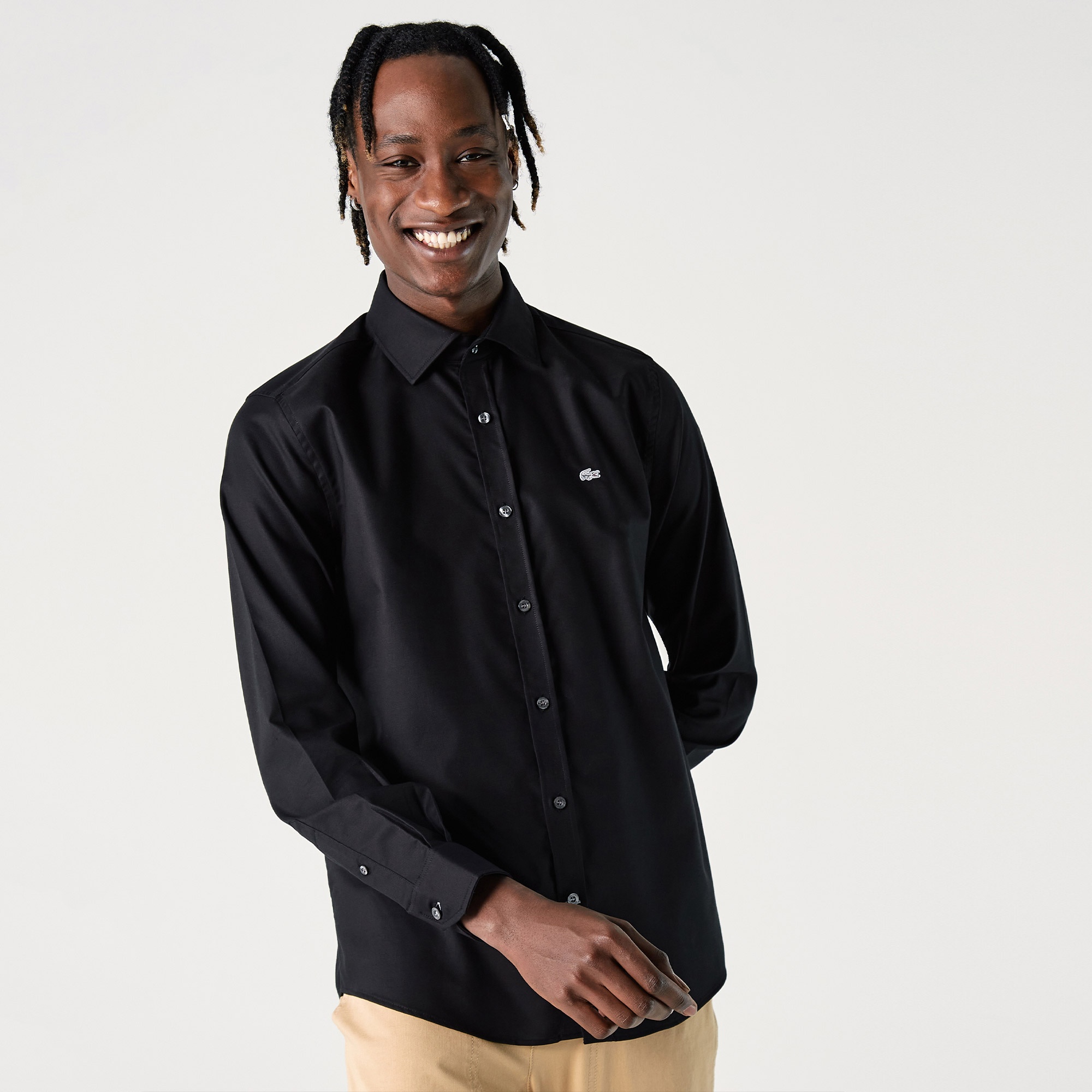 Lacoste Erkek Slim Fit Siyah Gömlek