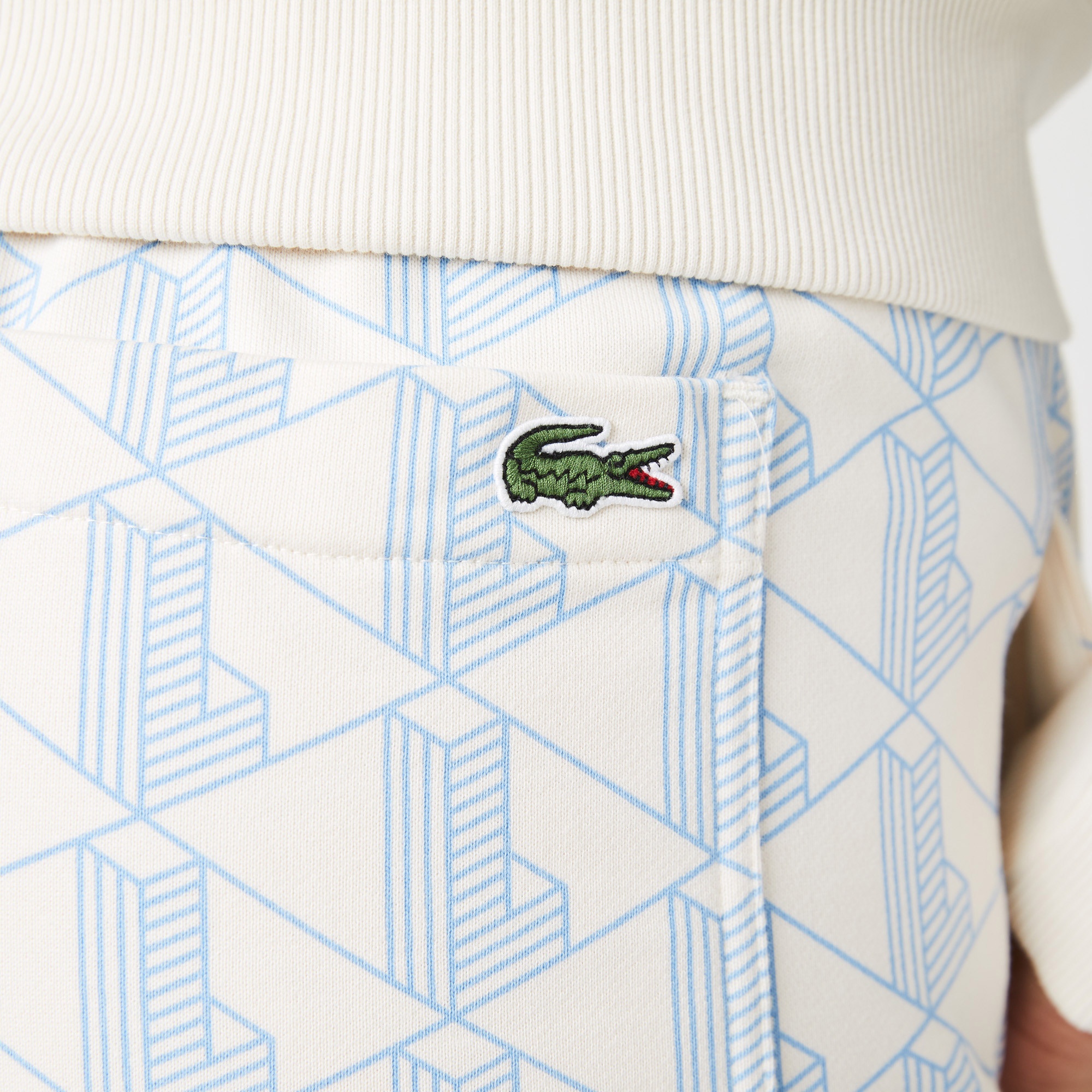 Lacoste L!VE Monogram Kadın Regular Fit Açık Mavi Eşofman Altı