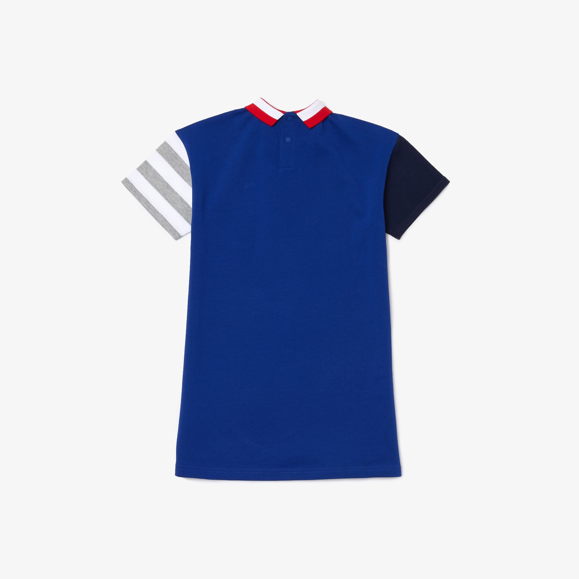 Lacoste Kız Çocuk Kısa Kollu Polo Yaka Renk Bloklu Lacivert Elbise