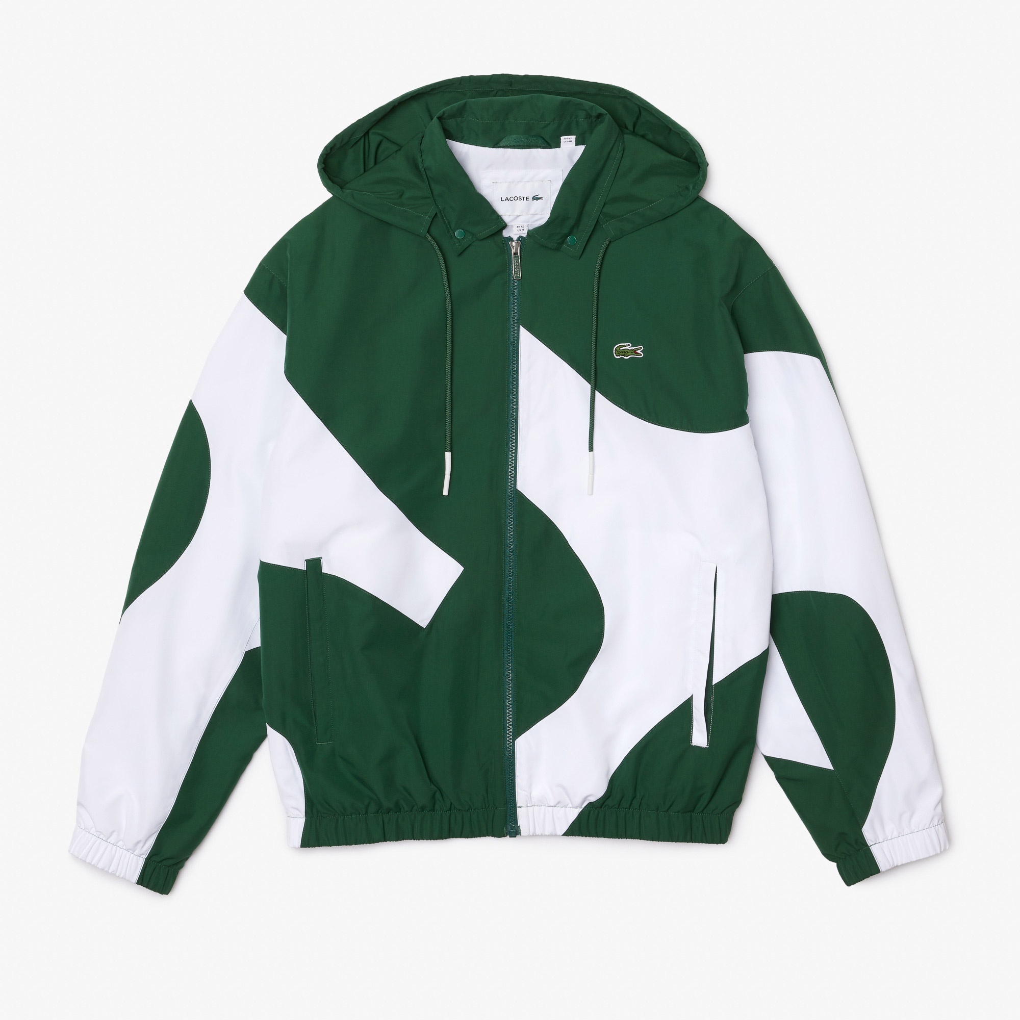 Lacoste Erkek Suya Dayanıklı Renk Bloklu Yeşil Mont