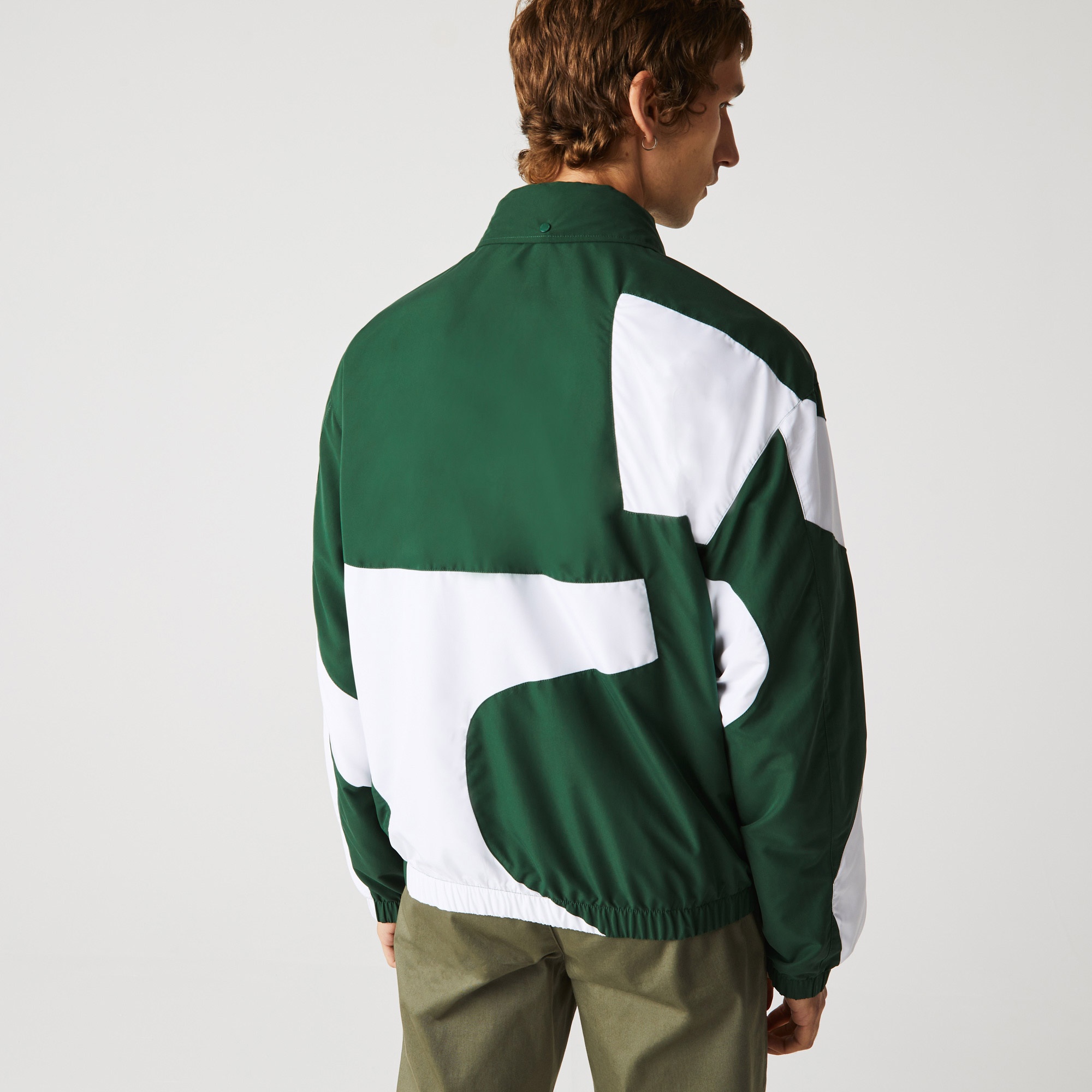 Lacoste Erkek Suya Dayanıklı Renk Bloklu Yeşil Mont