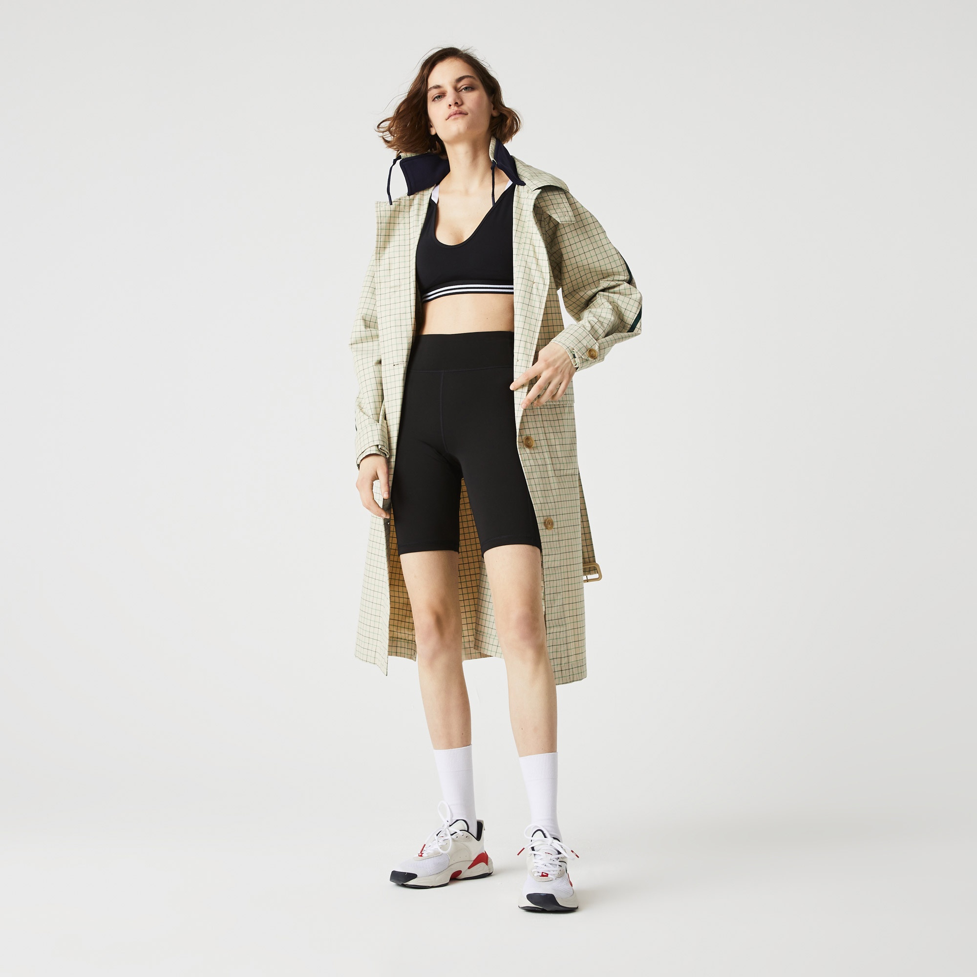 Lacoste SPORT Active Kadın Slim Fit Kısa Siyah Tayt