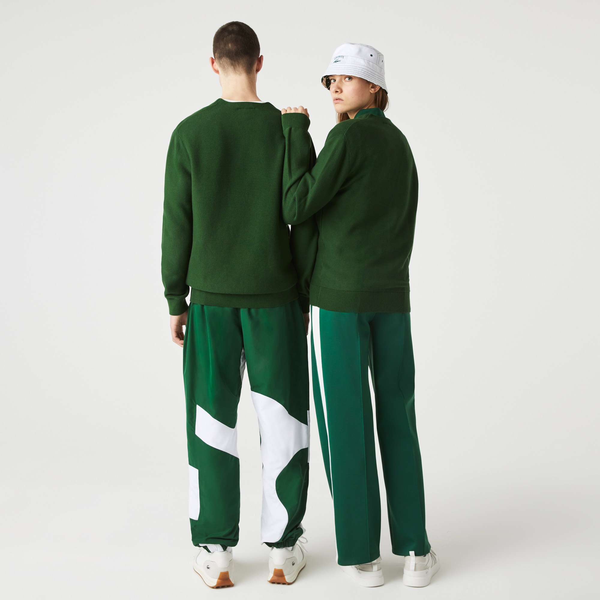 Lacoste Unisex V Yaka Yeşil Hırka