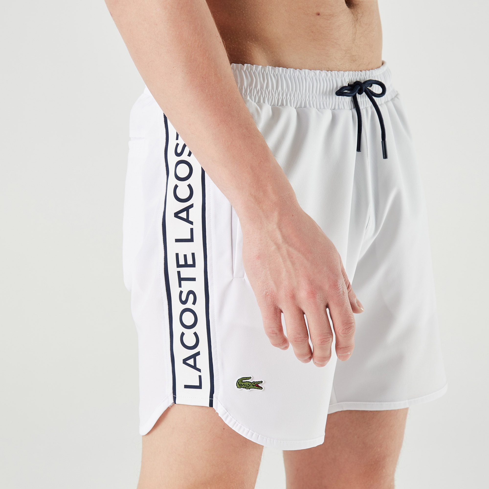 Lacoste Erkek Baskılı Beyaz Mayo Şort