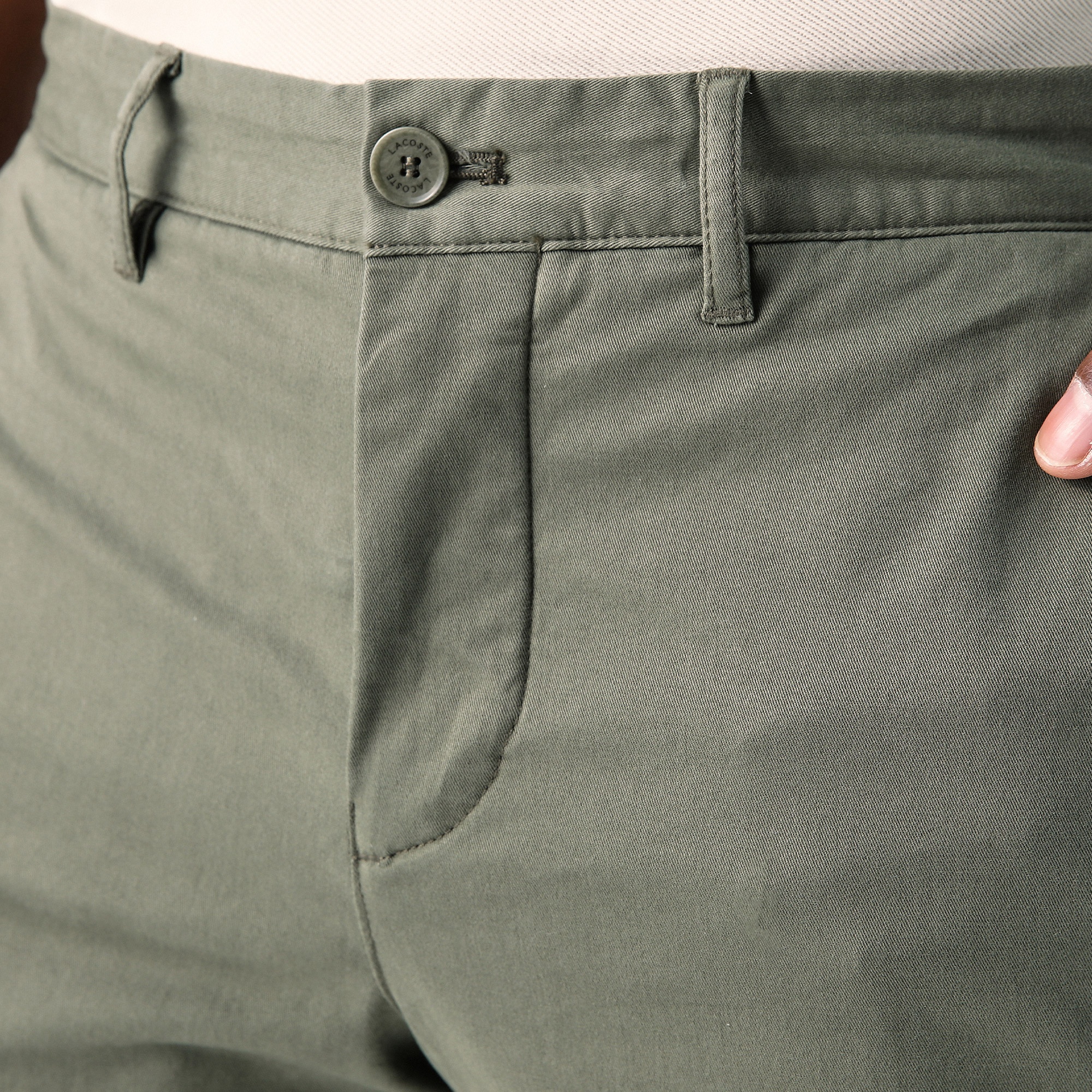 Lacoste Erkek Slim Fit Koyu Yeşil Bermuda