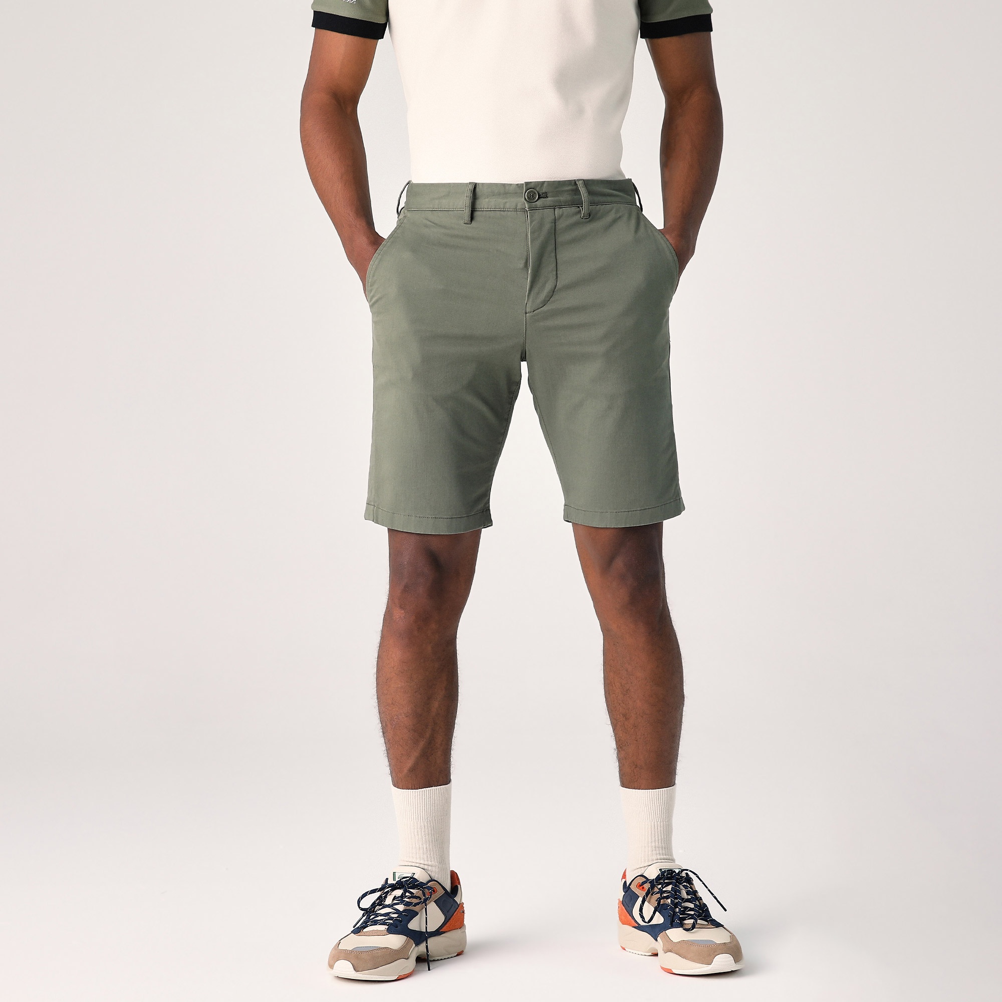 Lacoste Erkek Slim Fit Koyu Yeşil Bermuda