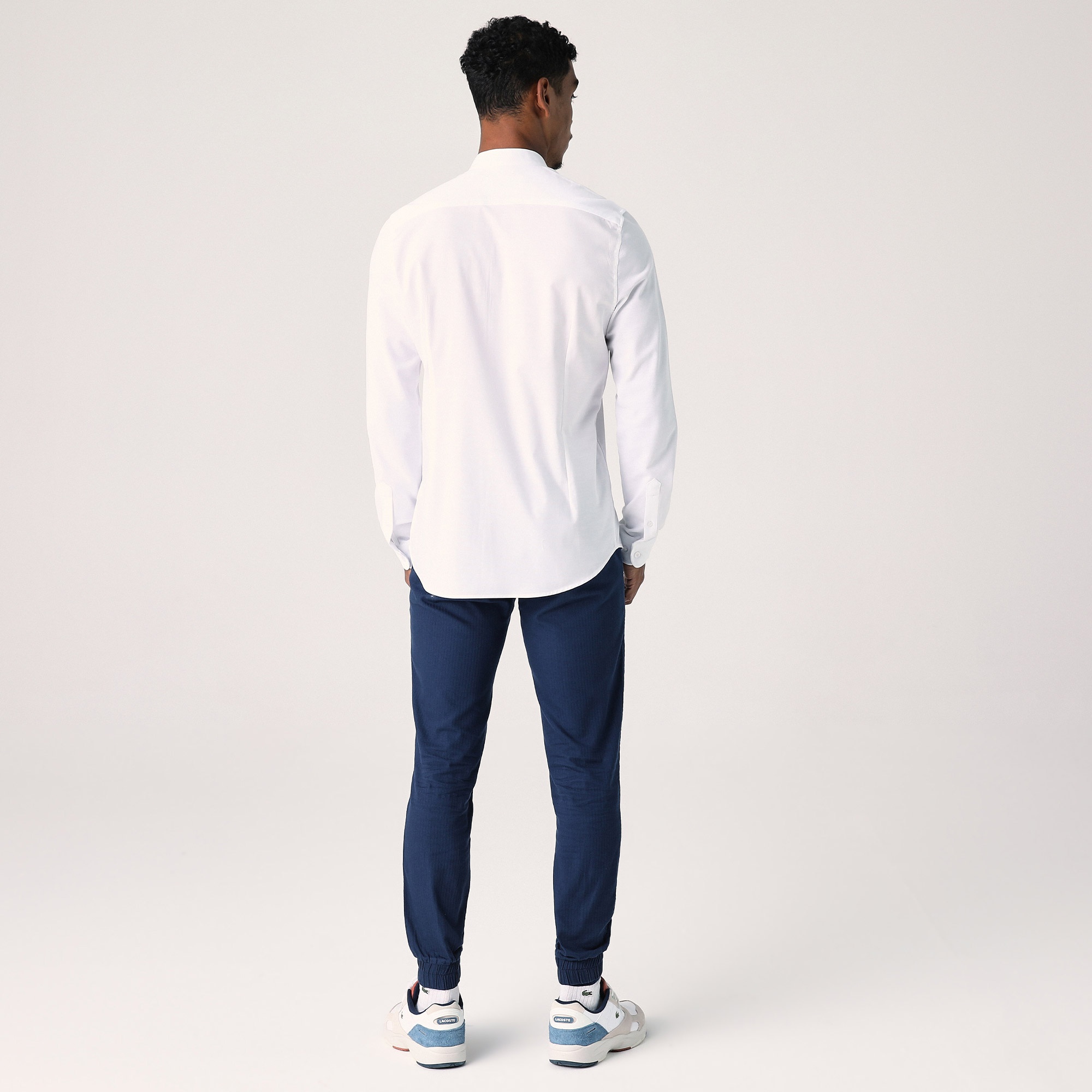 Lacoste Erkek Slim Fit Hakim Yaka Beyaz Gömlek