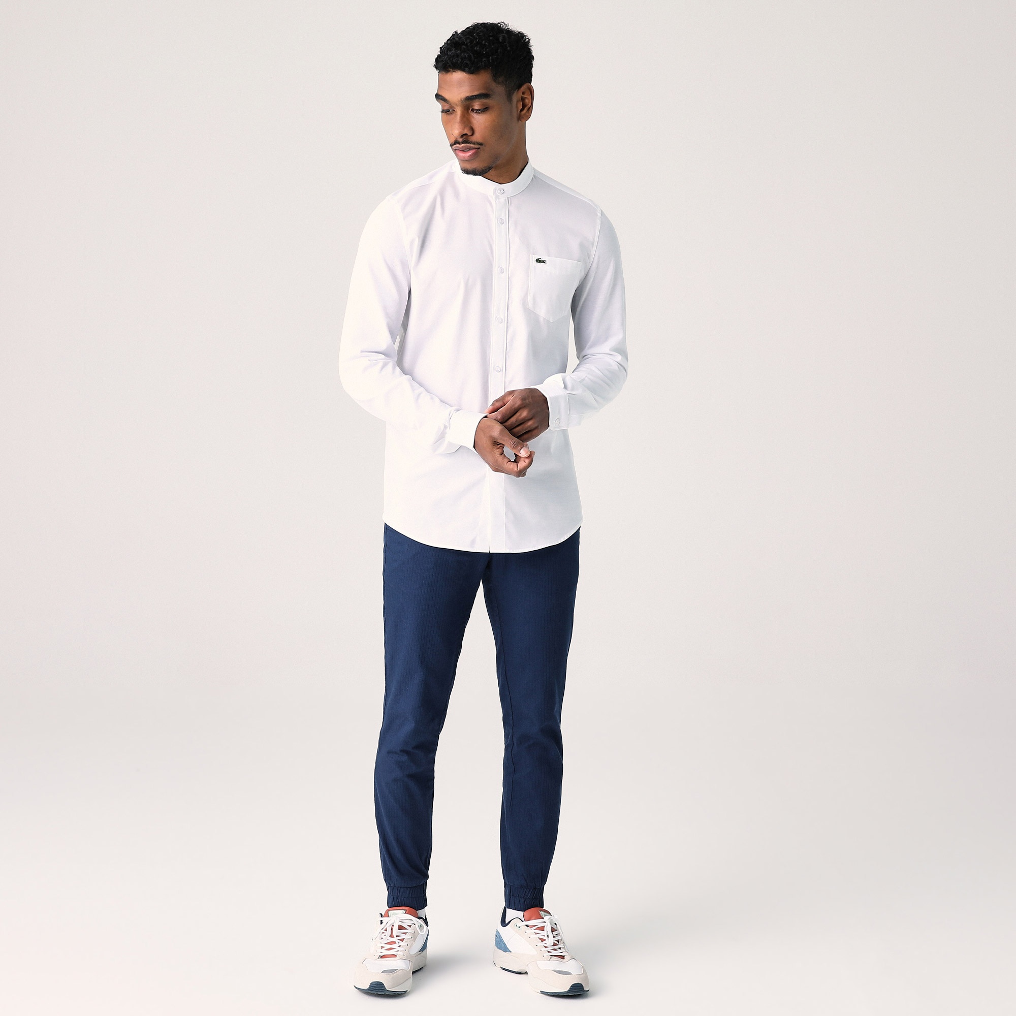 Lacoste Erkek Slim Fit Hakim Yaka Beyaz Gömlek