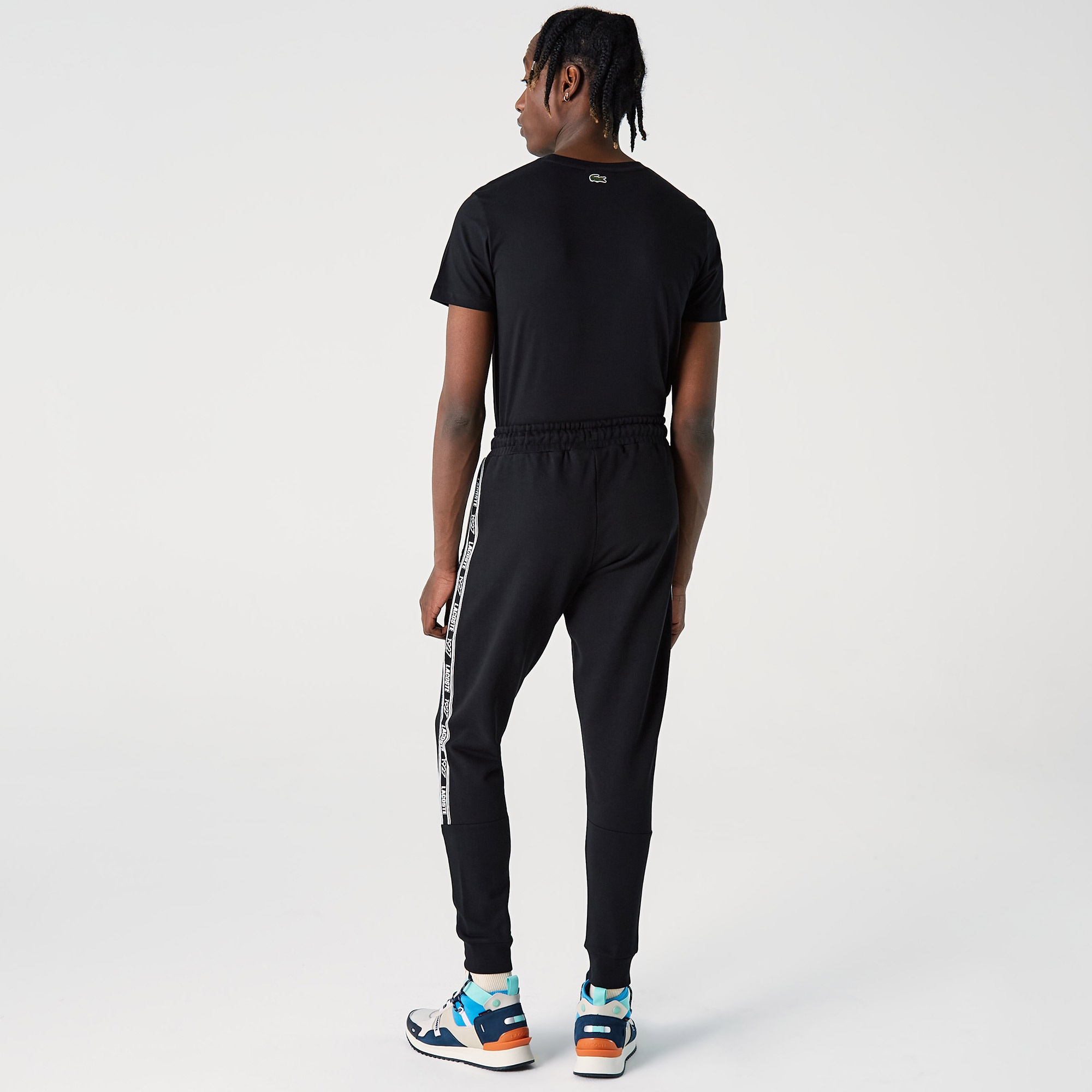 Lacoste Erkek Regular Fit Baskılı Siyah Eşofman Altı