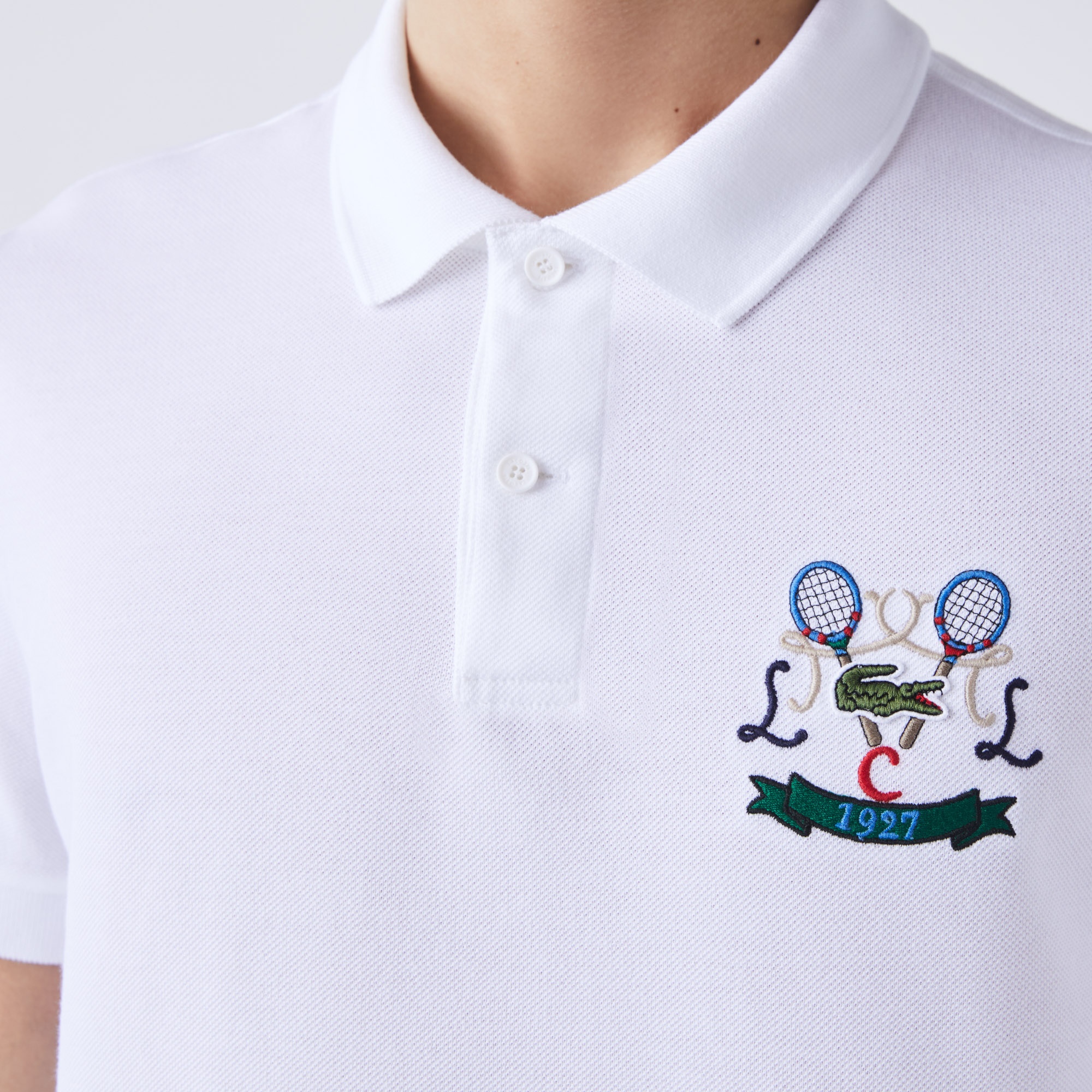 Lacoste Erkek Regular Fit Baskılı Beyaz Polo