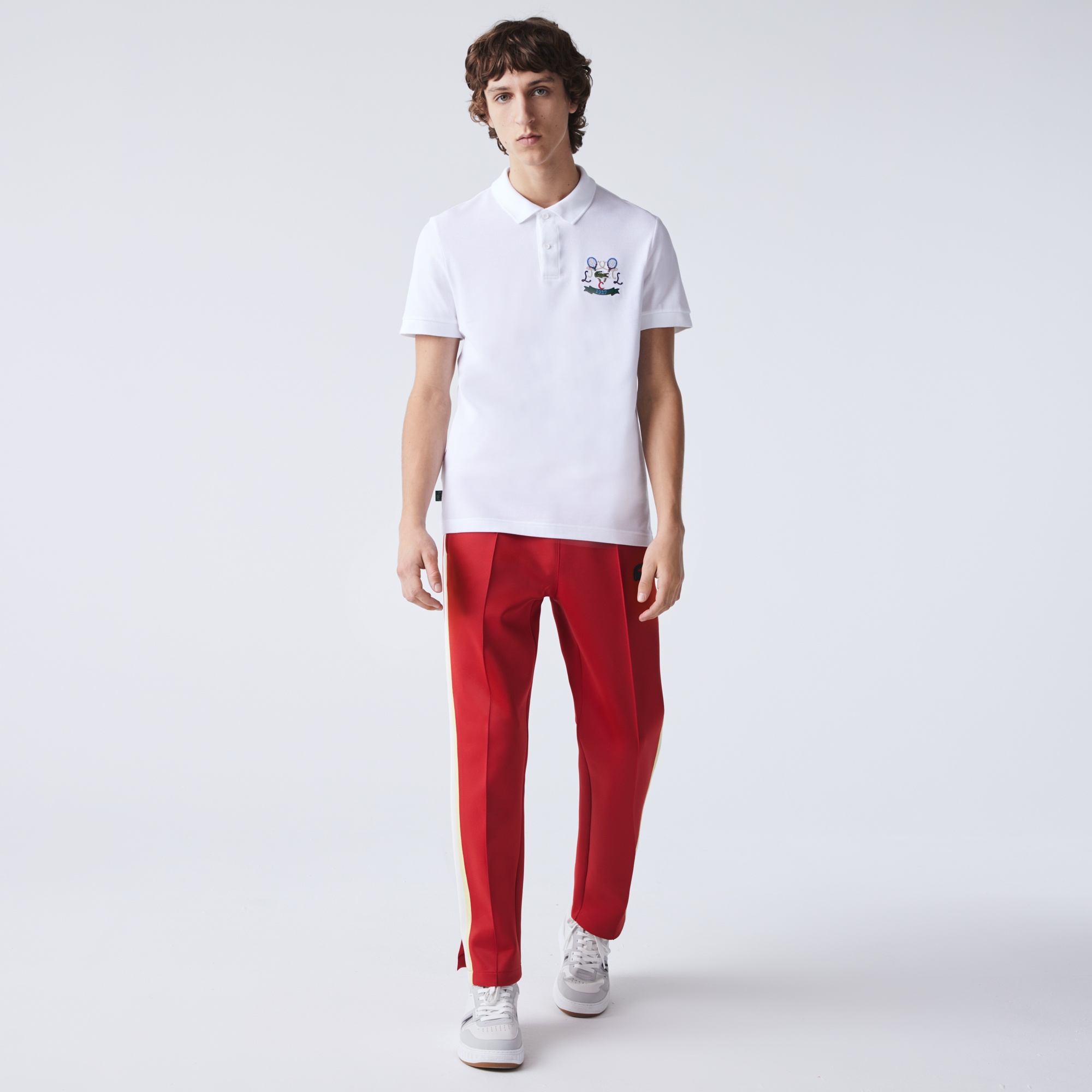 Lacoste Erkek Regular Fit Baskılı Beyaz Polo