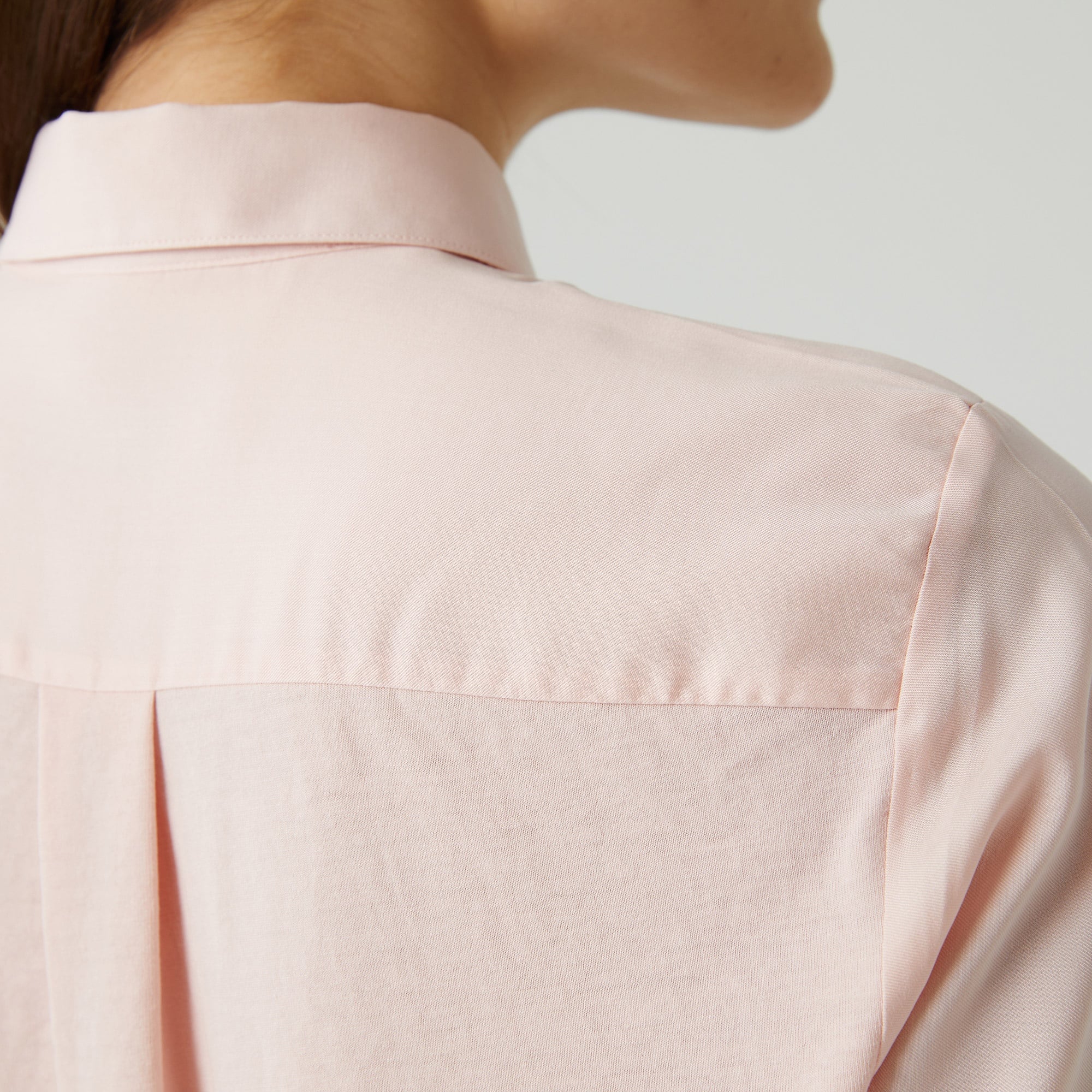 Lacoste Kadın Regular Fit Truvakar Kollu Pembe Gömlek