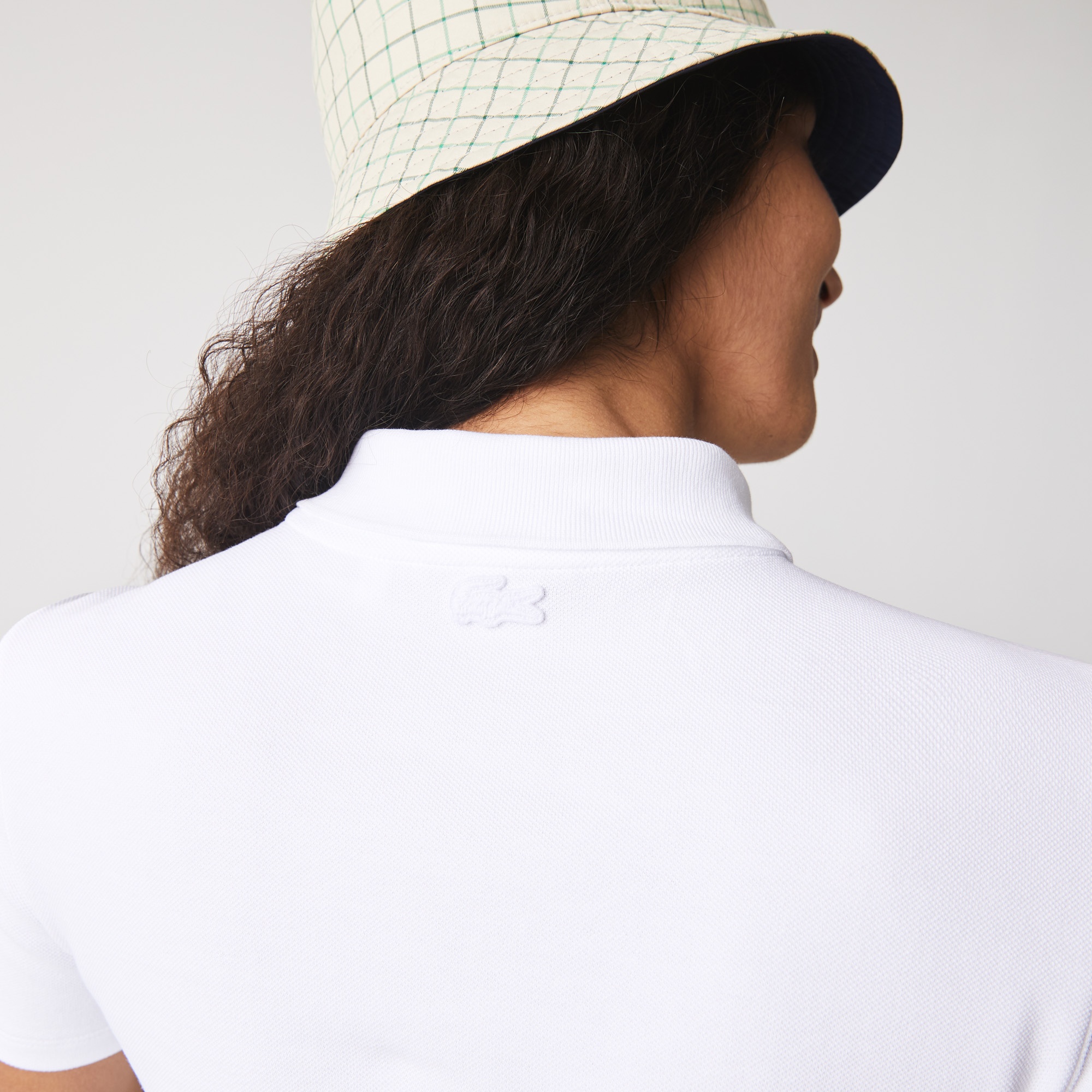 Lacoste Kadın Slim Fit Kısa Kollu Polo Yaka Beyaz Elbise