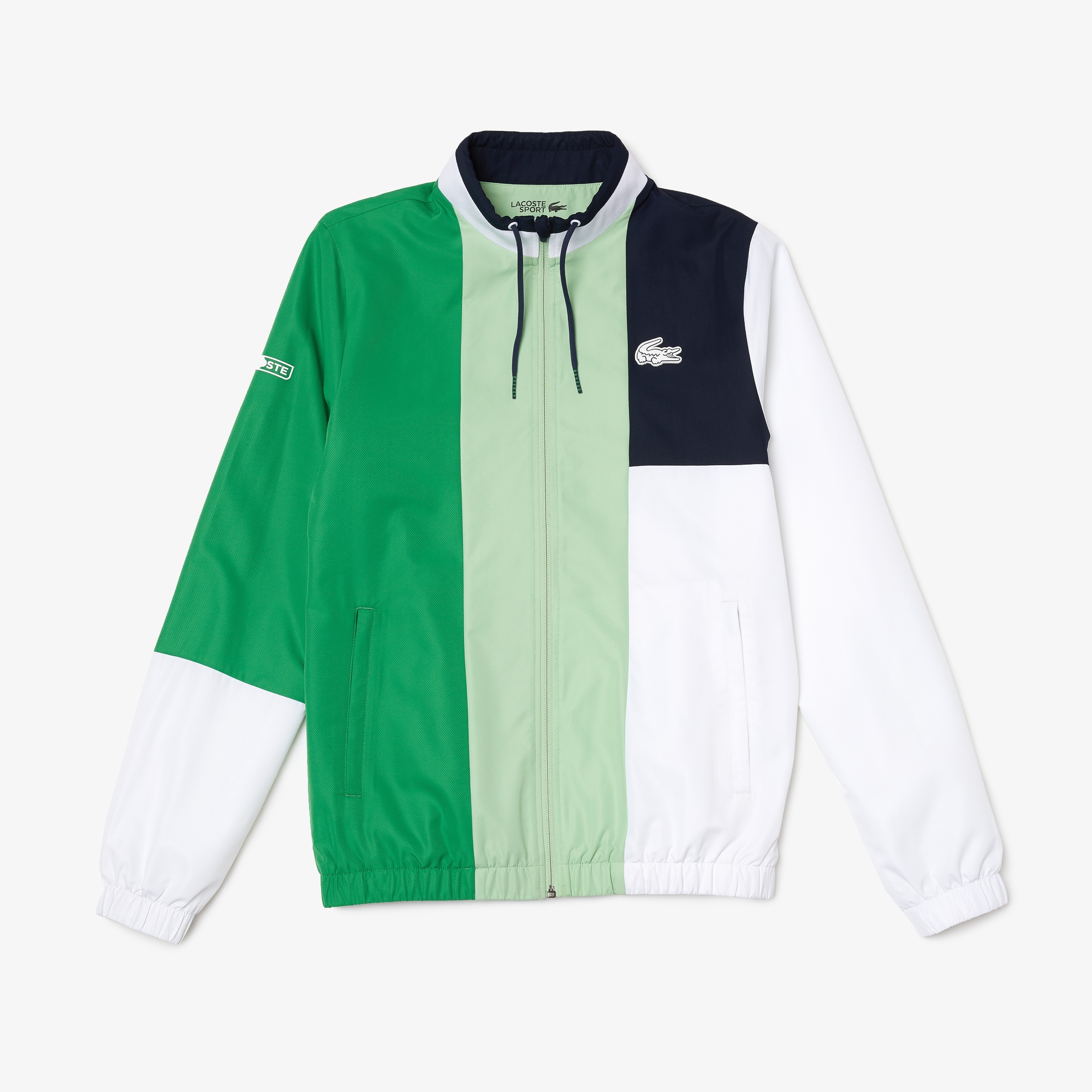 Lacoste SPORT Erkek Regular Fit Dik Yaka Renk Bloklu Beyaz Eşofman Takımı