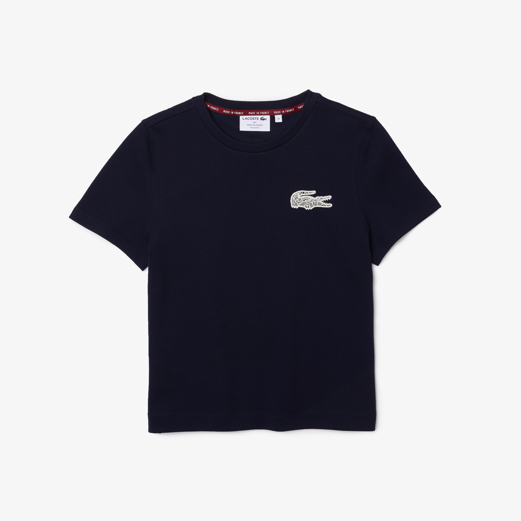 Lacoste Kadın Regular Fit Bisiklet Yaka Lacivert T-Shirt