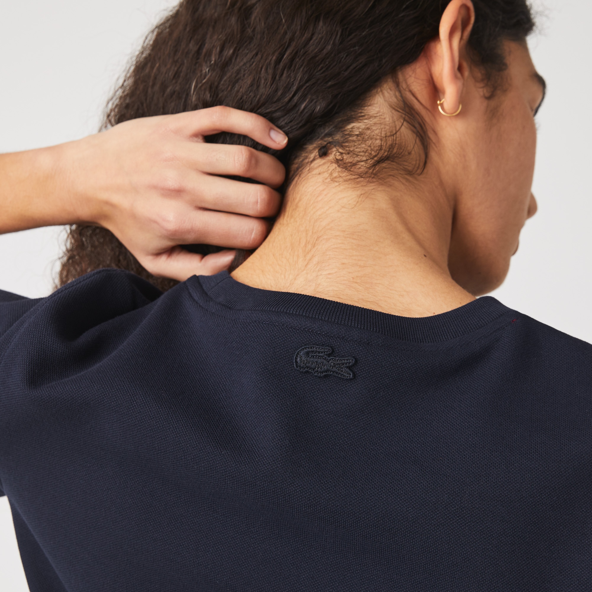 Lacoste Kadın Regular Fit Bisiklet Yaka Lacivert T-Shirt