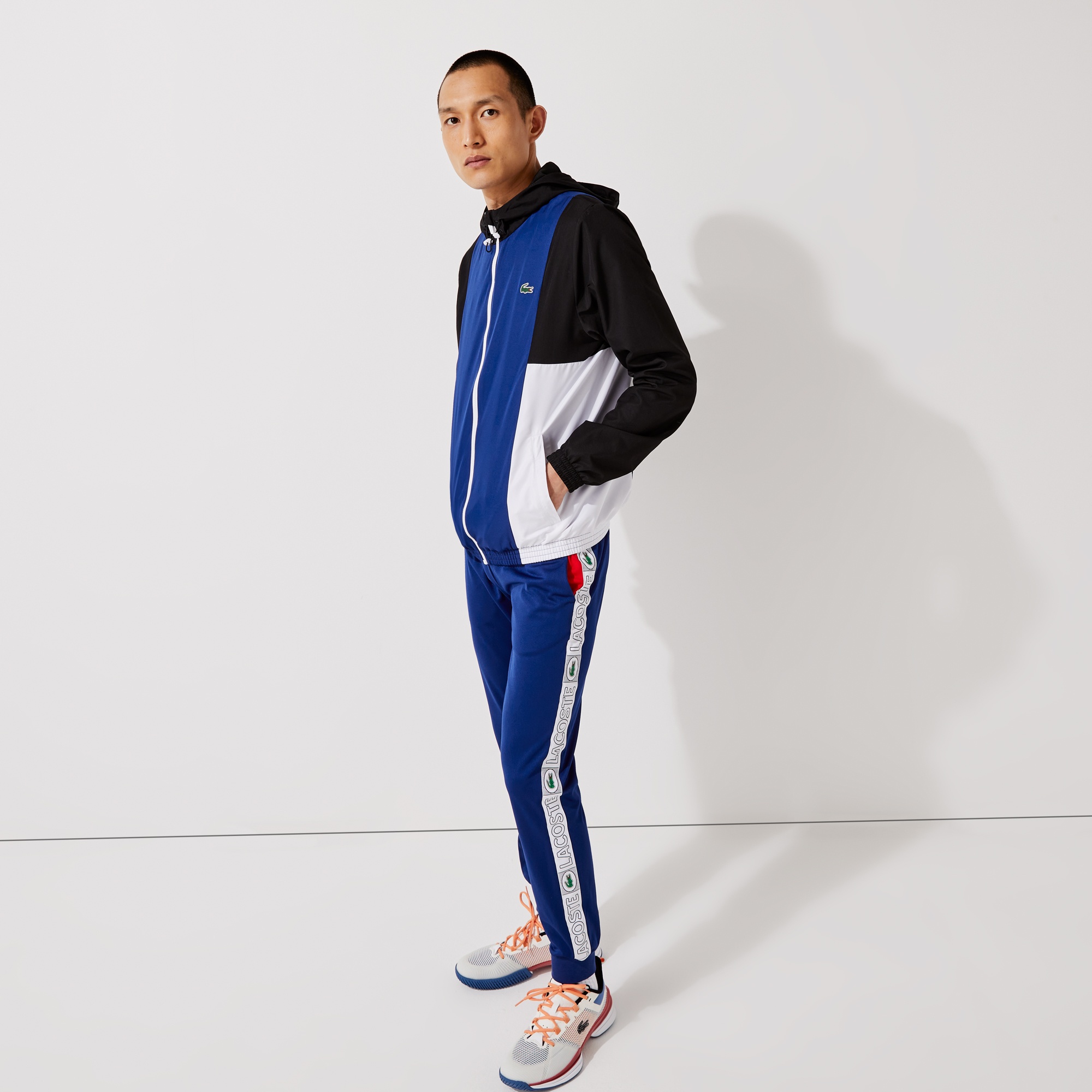 Lacoste SPORT Erkek Kapüşonlu Lacivert Ceket