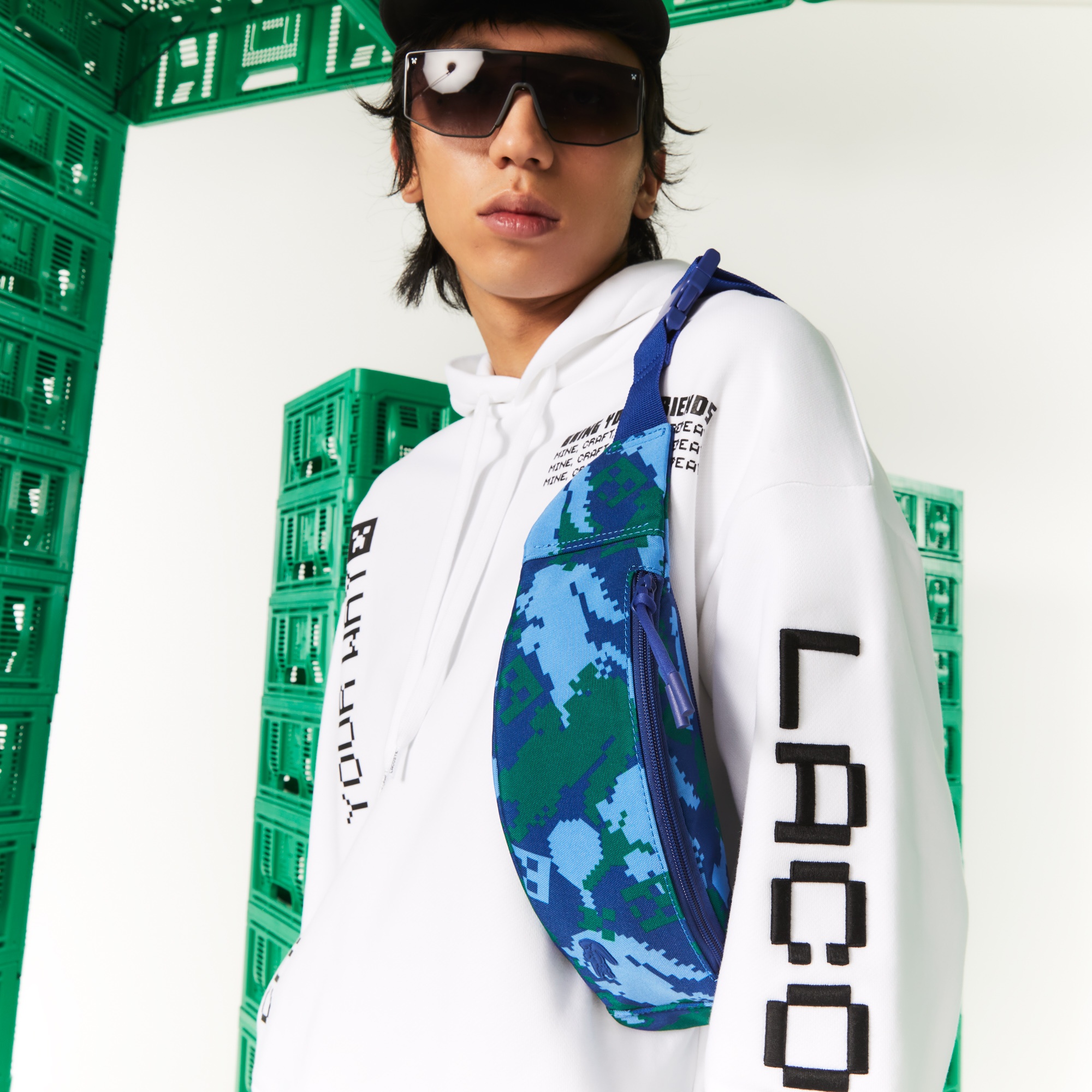 Lacoste X Minecraft Erkek Mavi Bel Çantası