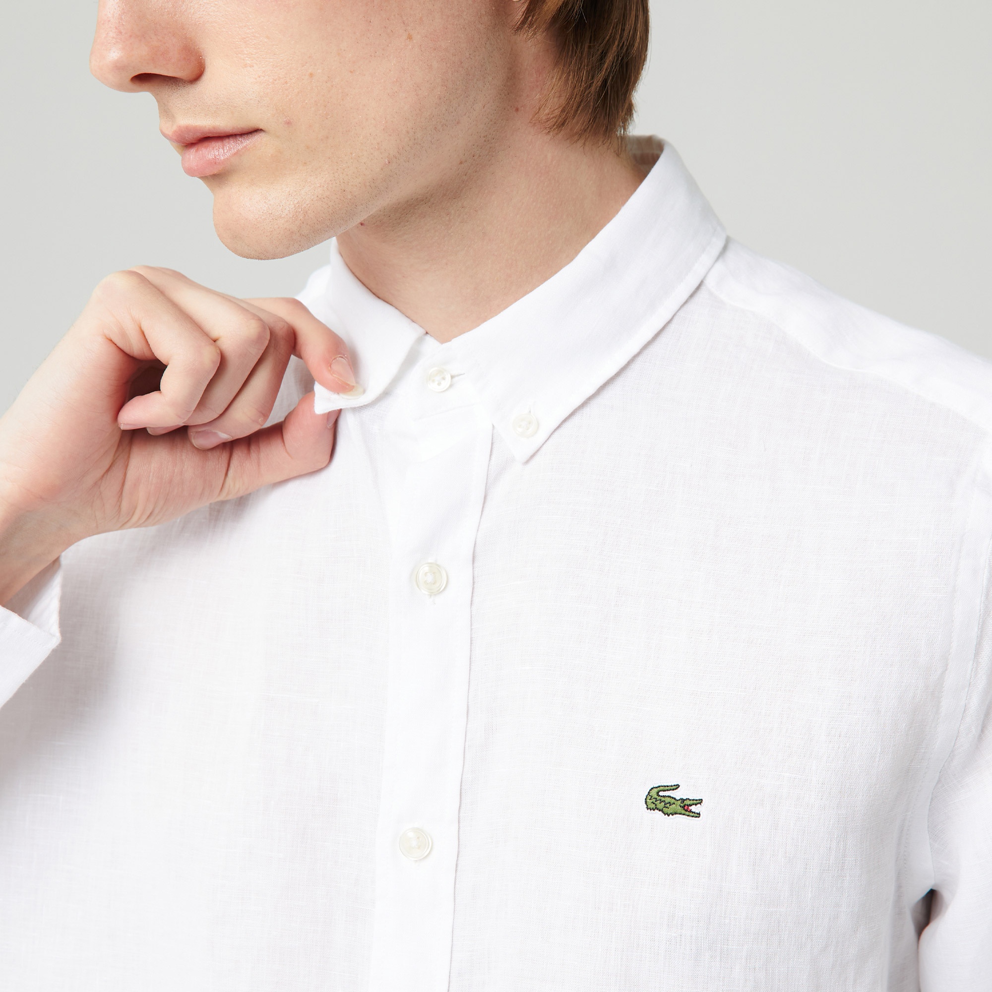 Lacoste Erkek Regular Fit Beyaz Gömlek