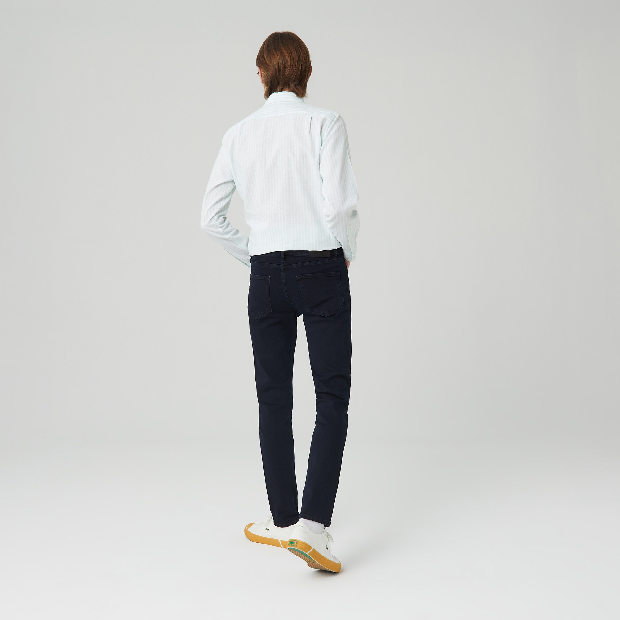 Lacoste Erkek Slim Fit Lacivert Denim Pantolon