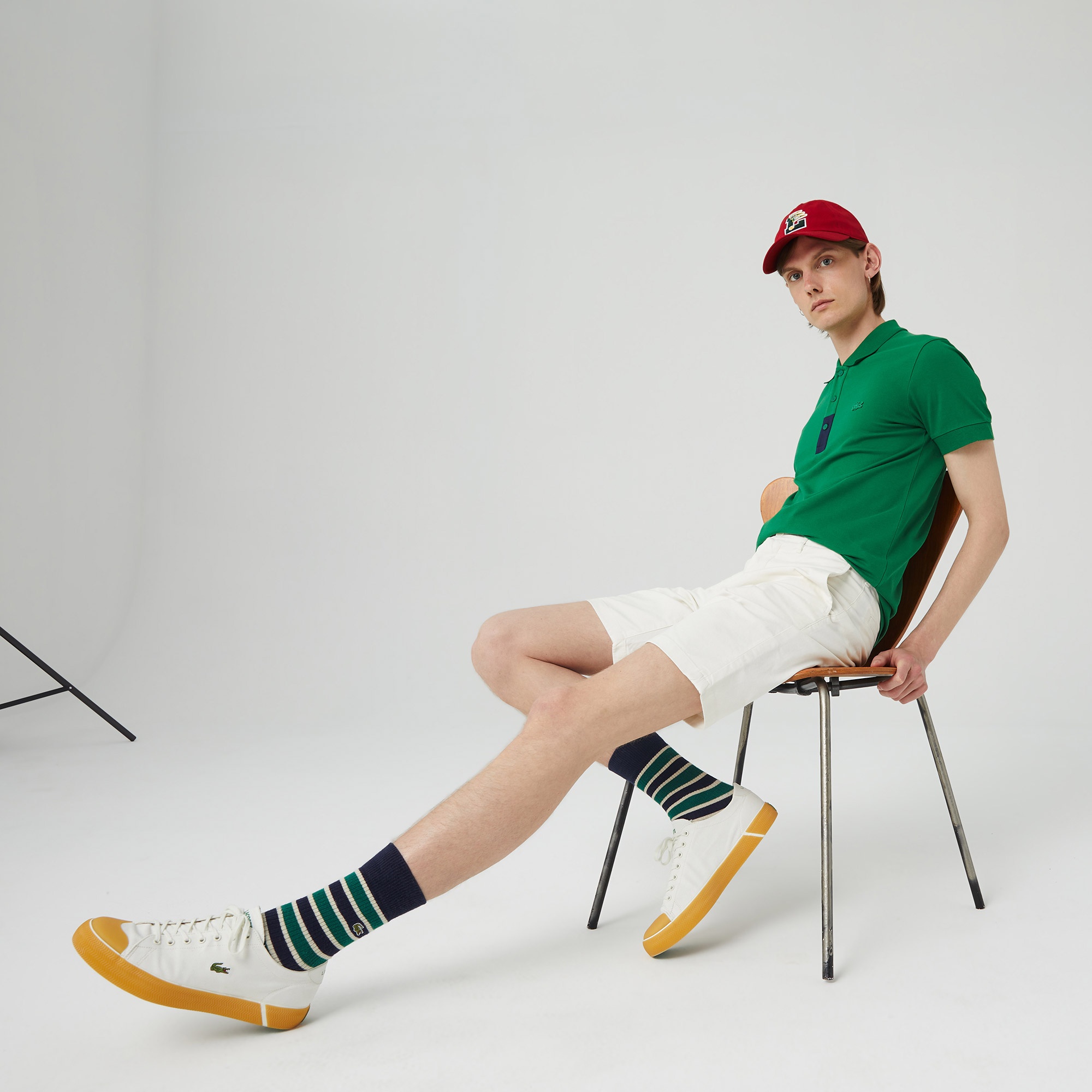 Lacoste Erkek Slim Fit Krem Bermuda Şort