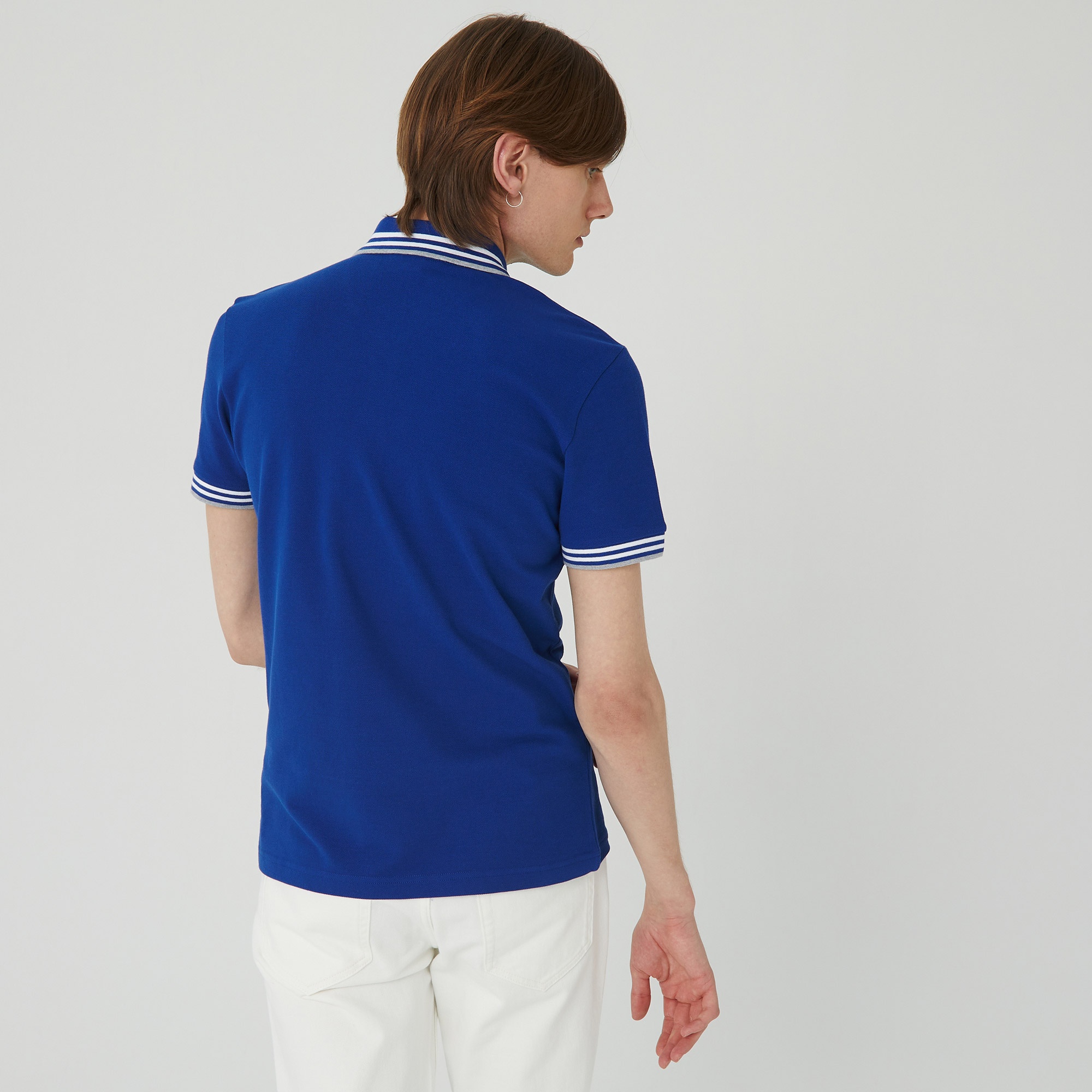 Lacoste Erkek Regular Fit Çizgili Lacivert Polo