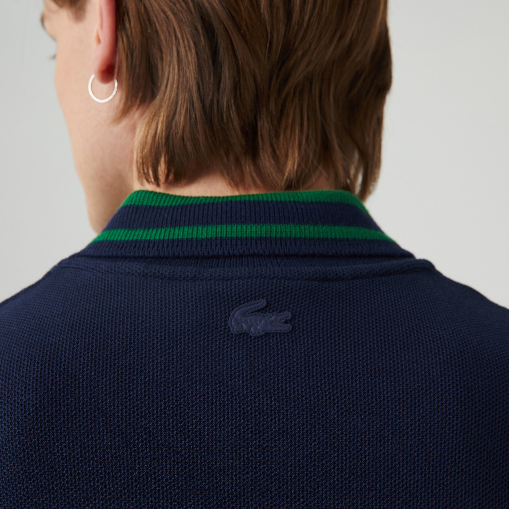 Lacoste Erkek Slim Fit Baskılı Lacivert Polo