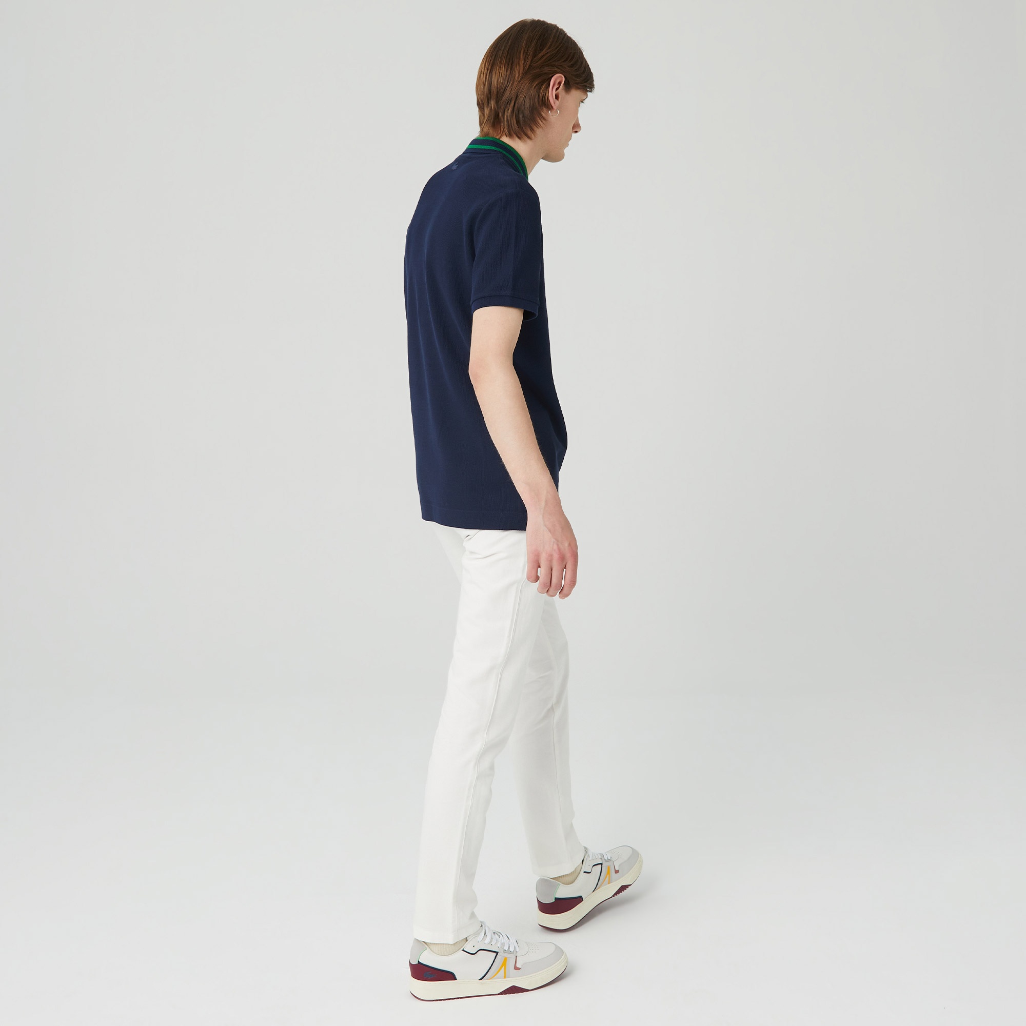 Lacoste Erkek Slim Fit Baskılı Lacivert Polo