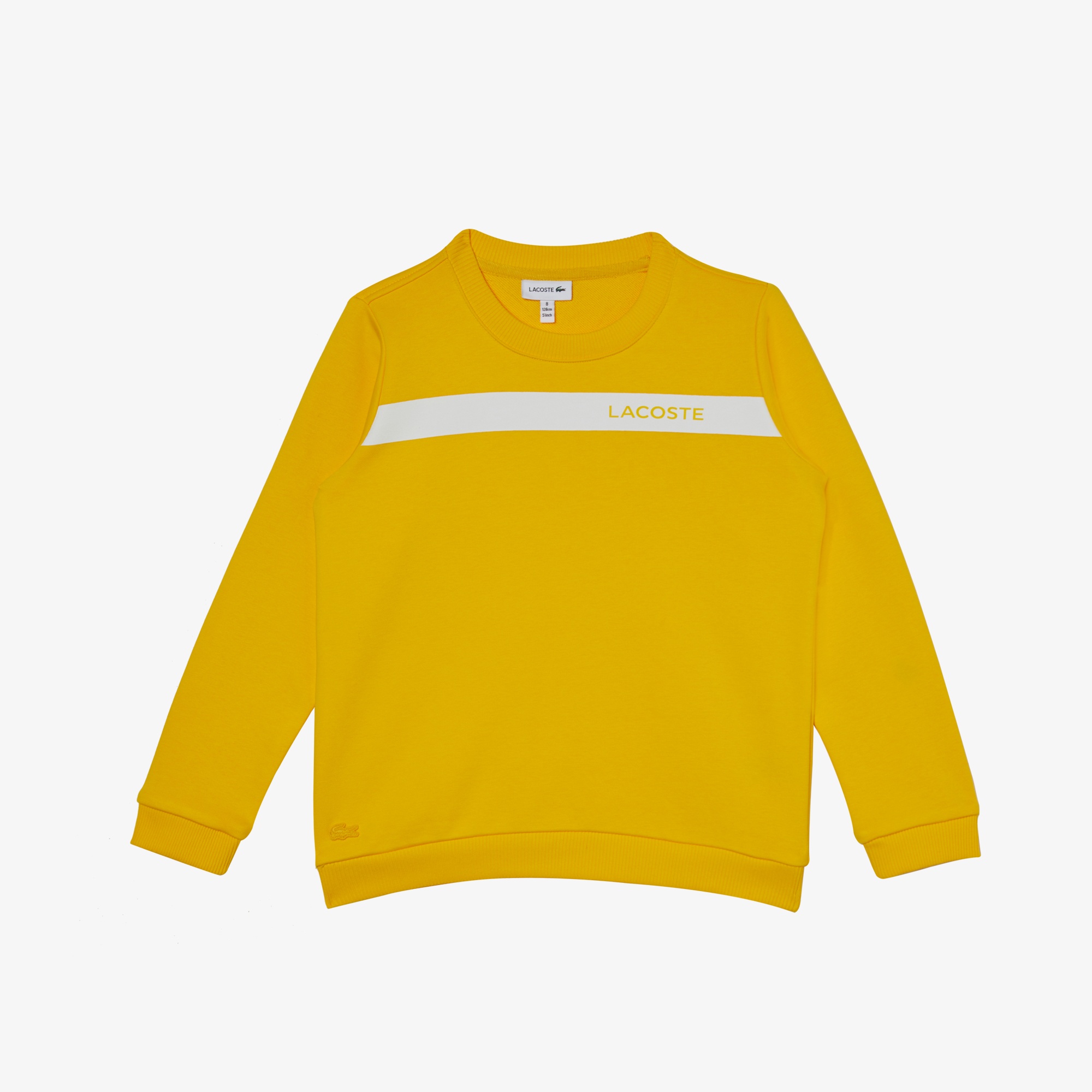 Lacoste Çocuk Bisiklet Yaka Baskılı Sarı Sweatshirt