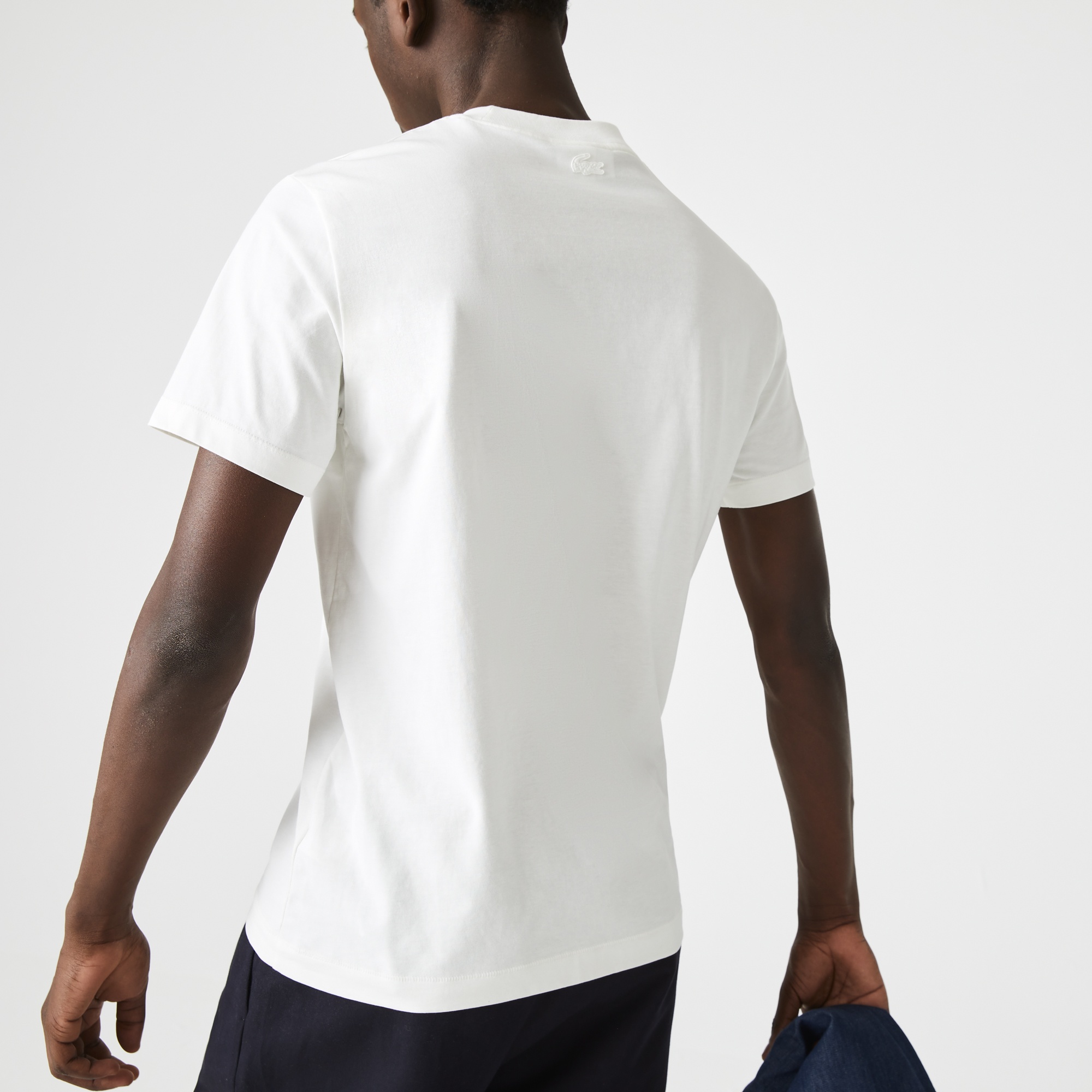 Lacoste Erkek Regular Fit Bisiklet Yaka Beyaz T-Shirt