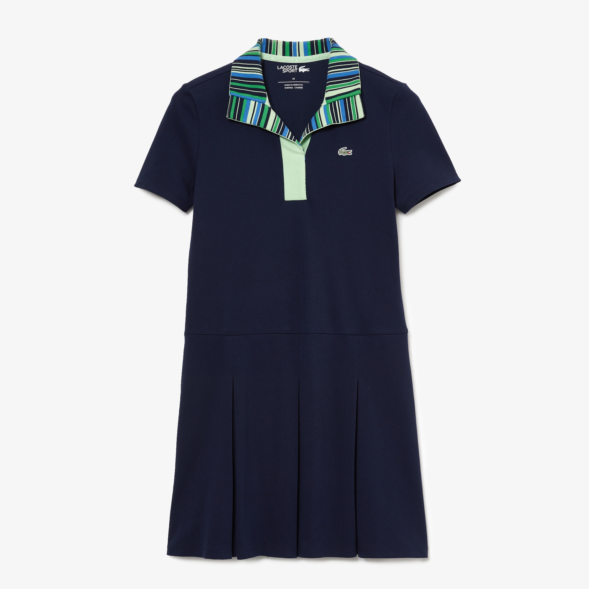 Lacoste SPORT Kadın Regular Fit Kısa Kollu Polo Yaka Lacivert Elbise