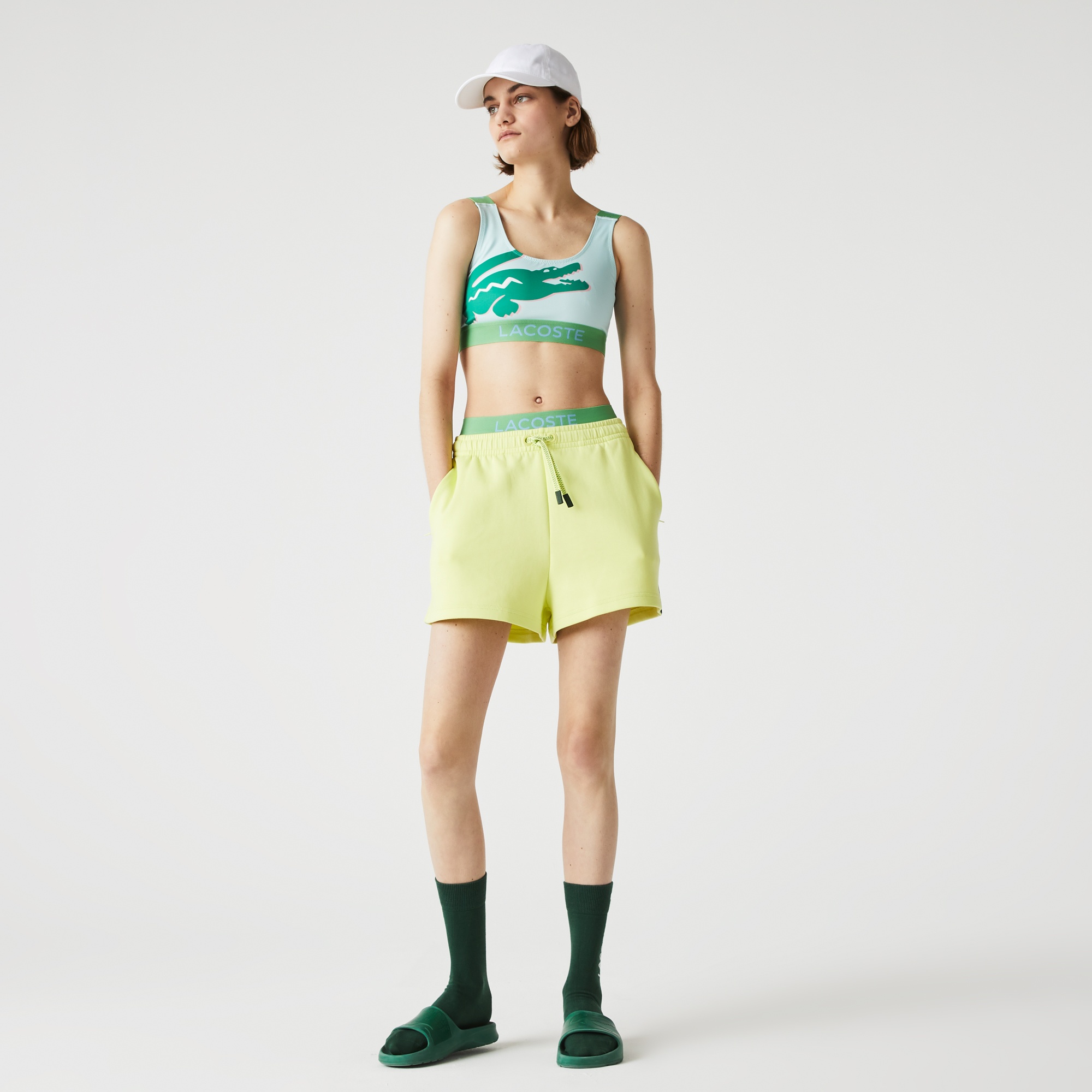 Lacoste Kadın Regular Fit Sarı Şort