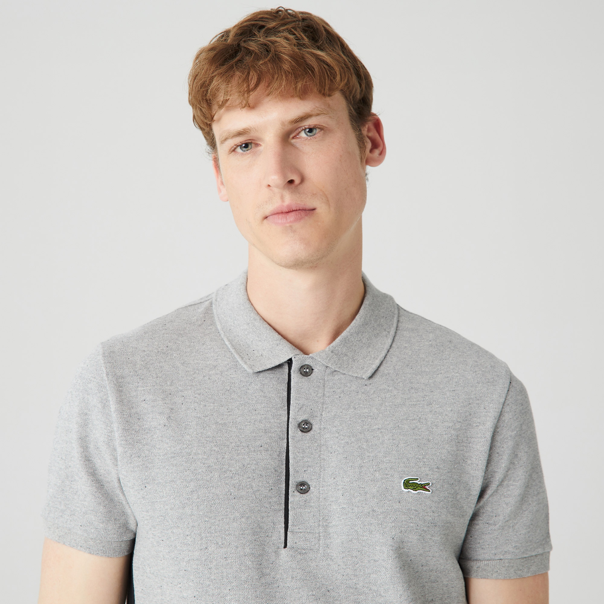 Lacoste Erkek Slim Fit Renk Bloklu Gri Polo