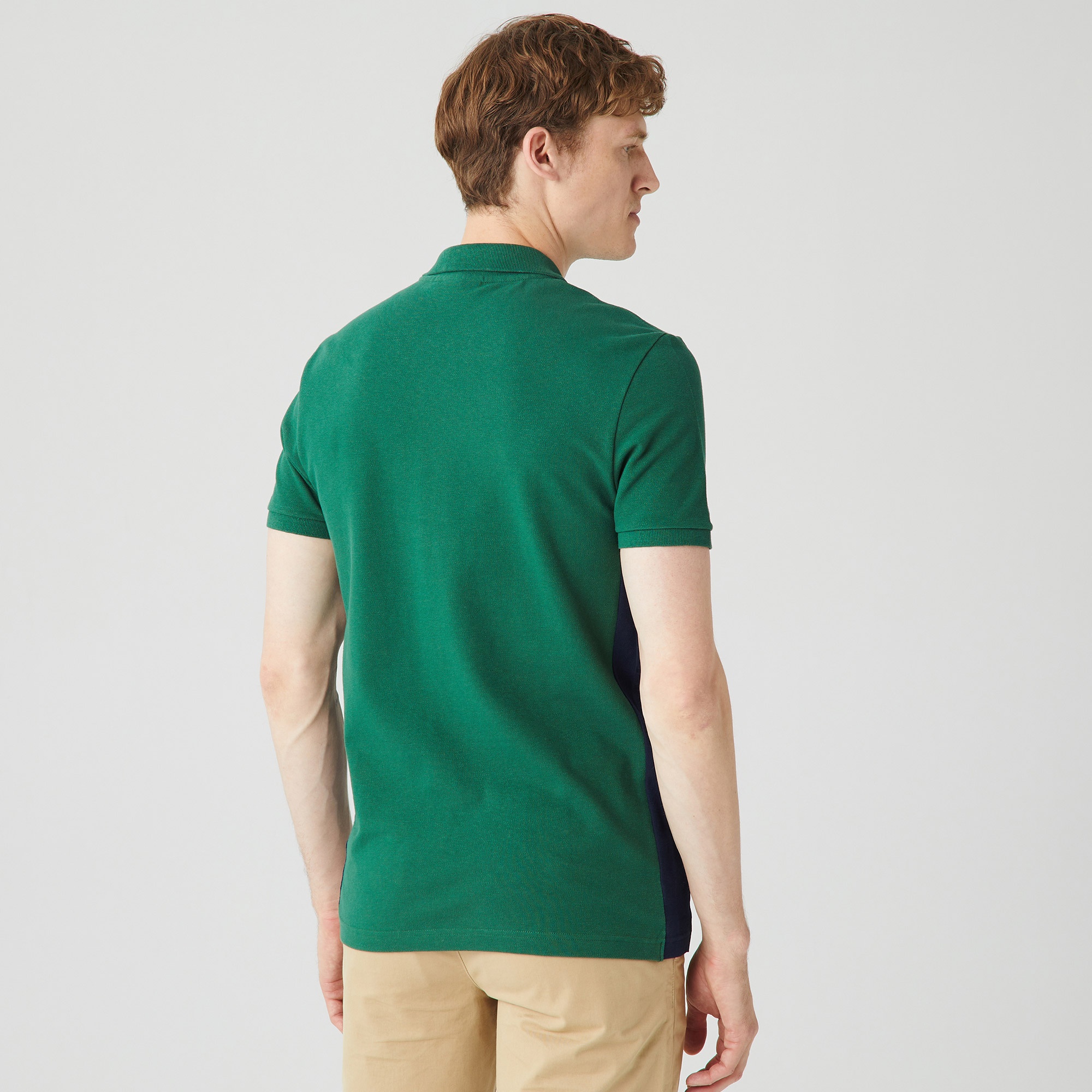 Lacoste Erkek Slim Fit Renk Bloklu Yeşil Polo