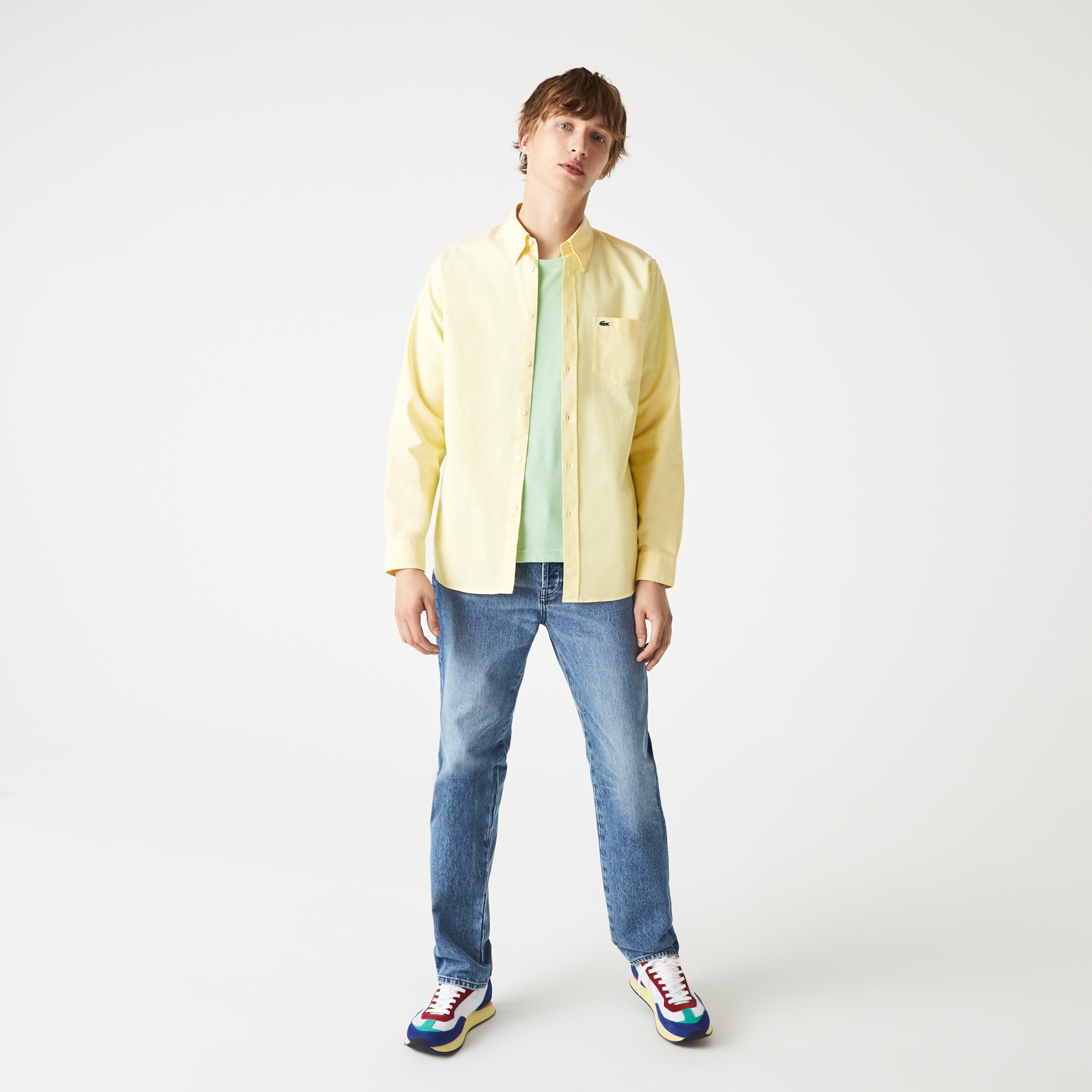 Lacoste Erkek Regular Fit Sarı Gömlek