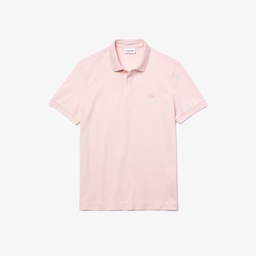 Lacoste Férfi  Paris póló normál méretű sztreccs pamut piké Pembe