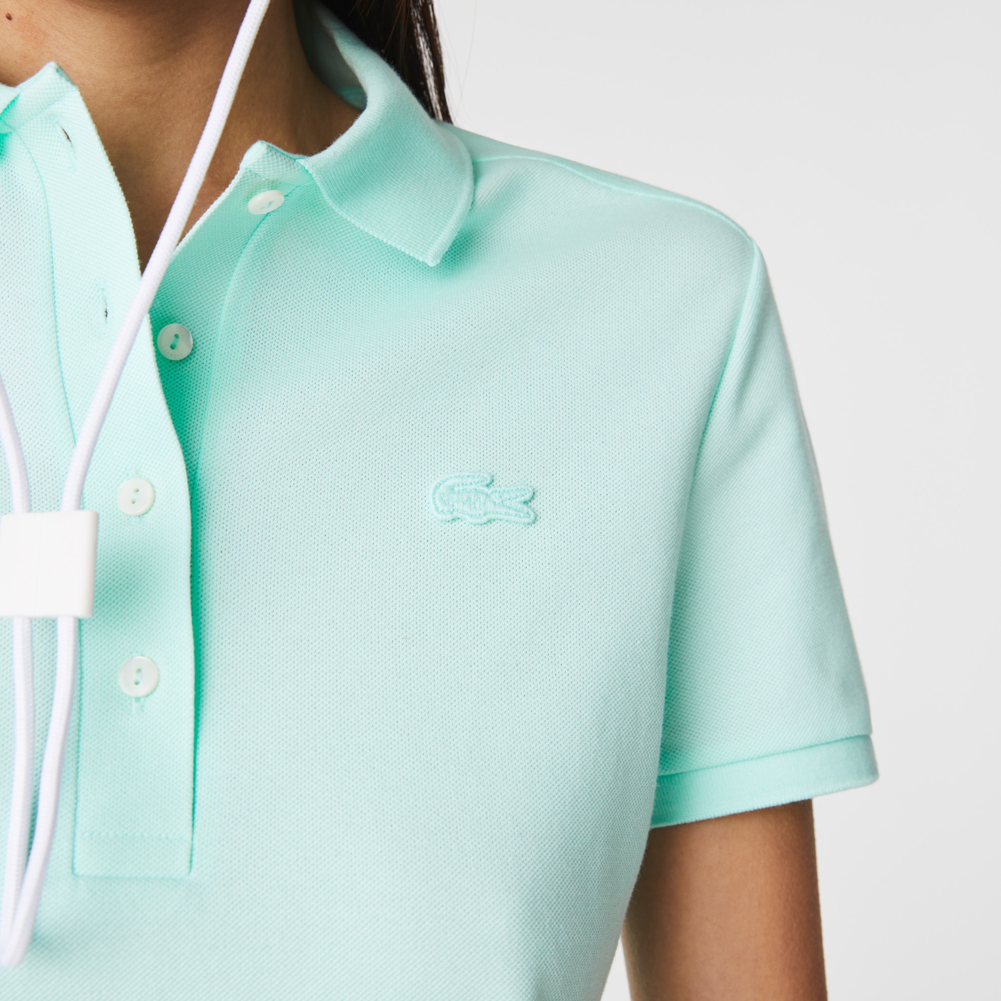 Lacoste Kadın Slim Fit Açık Yeşil Polo