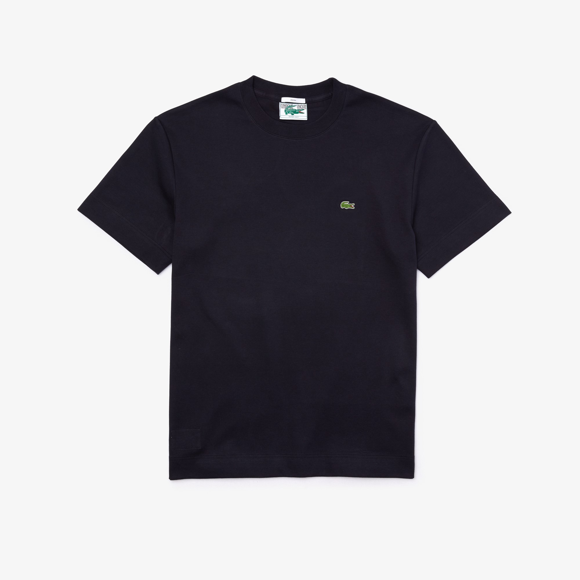 Lacoste Organik Pamuk Unisex Relaxed Fit Bisiklet Yaka Lacivert T-Shirt