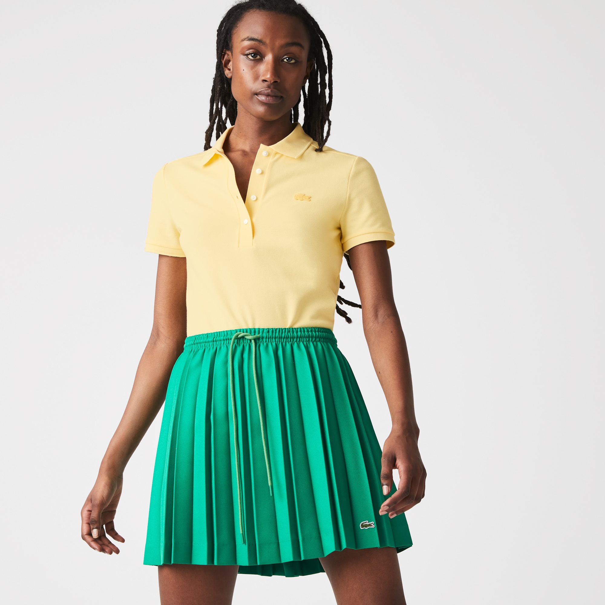 Lacoste Kadın Slim Fit Açık Sarı Polo