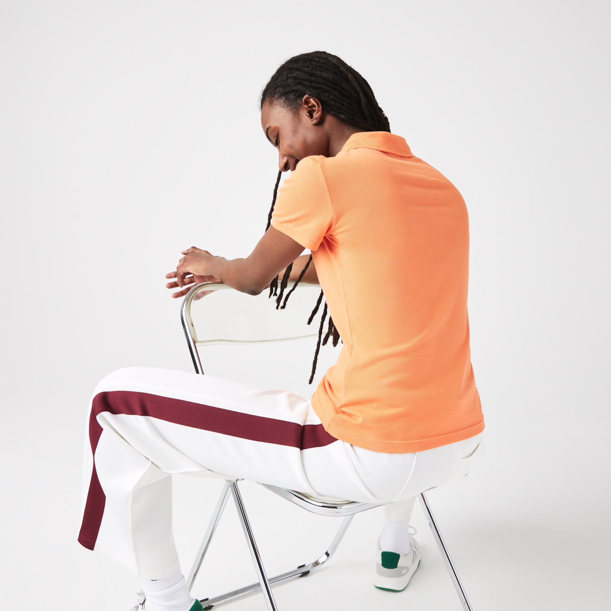 Lacoste Kadın Slim Fit Turuncu Polo