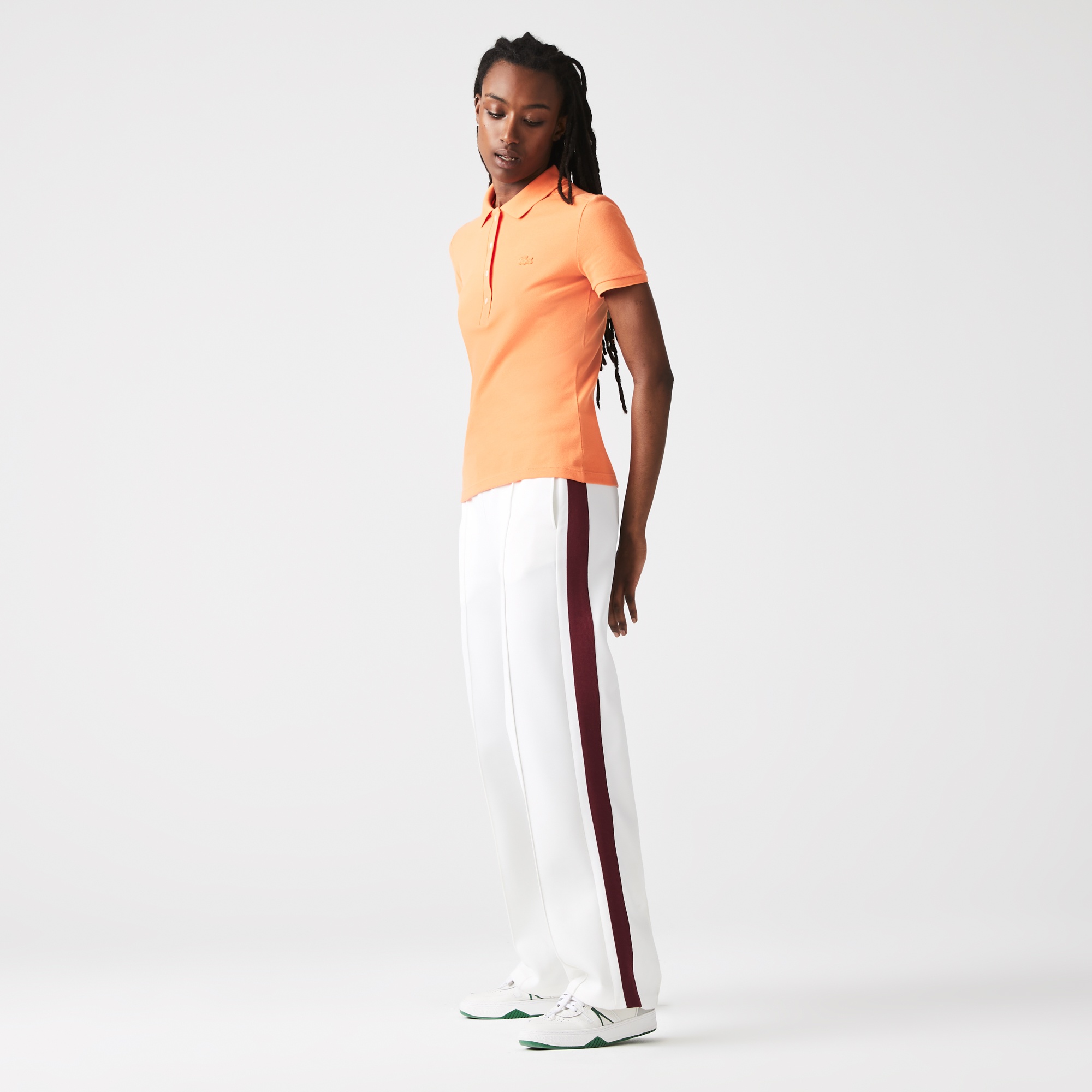 Lacoste Kadın Slim Fit Turuncu Polo