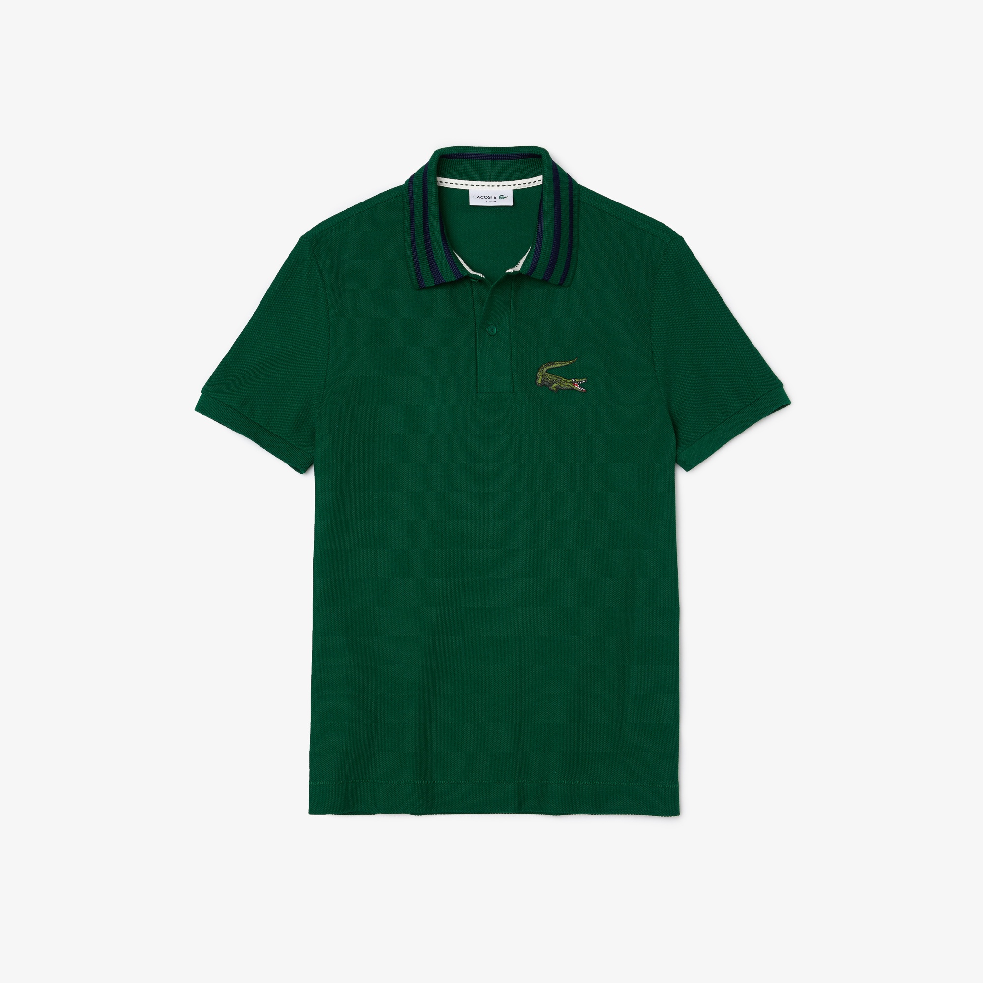 Lacoste Erkek Slim Fit Baskılı Yeşil Polo