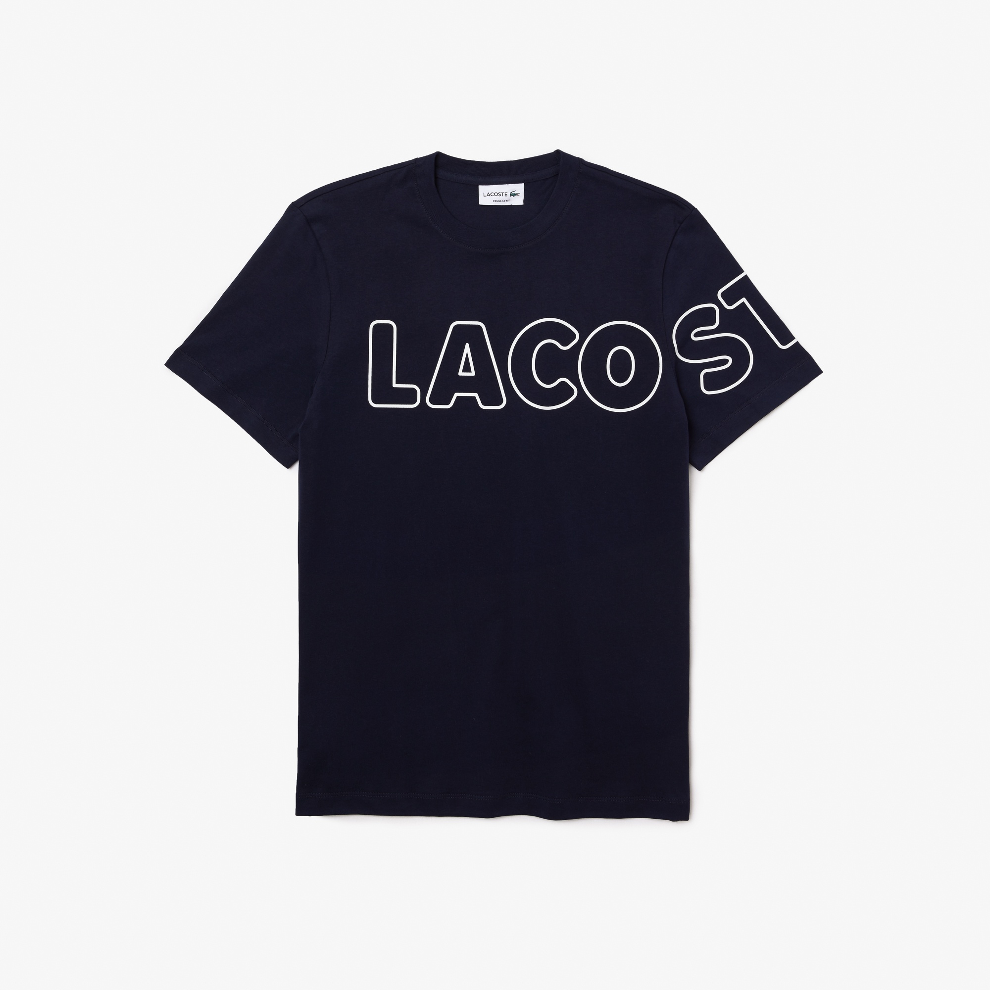 Lacoste Erkek Regular Fit Bisiklet Yaka Baskılı Lacivert T-Shirt