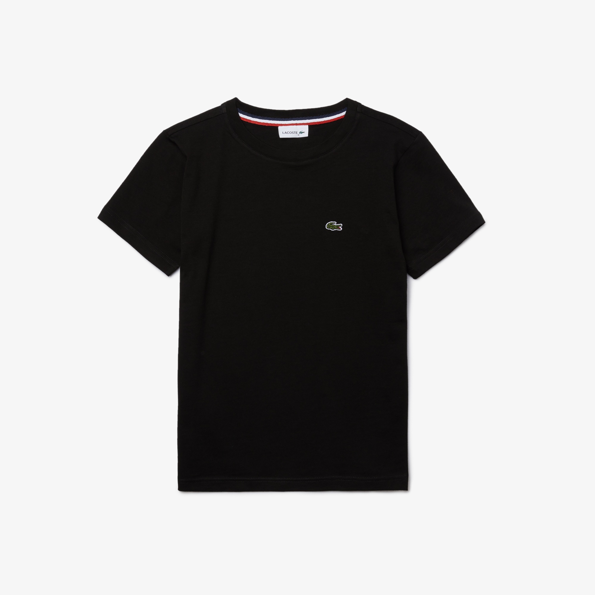 Lacoste Çocuk Bisiklet Yaka Siyah T-Shirt